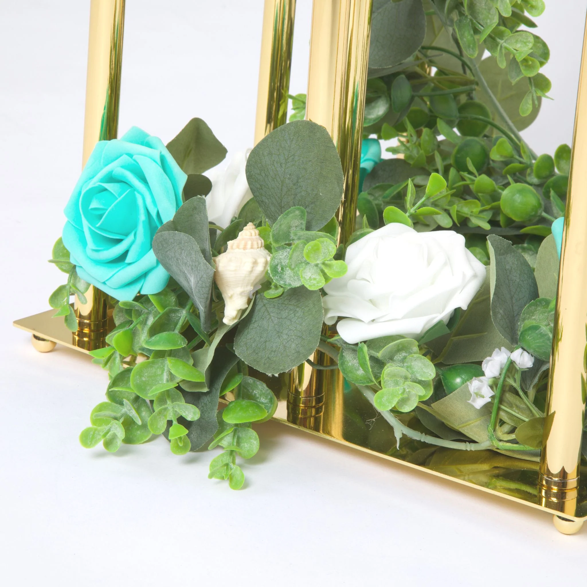 Artificial DIY Foam Rose Stems (50 pcs) - White - Image 4