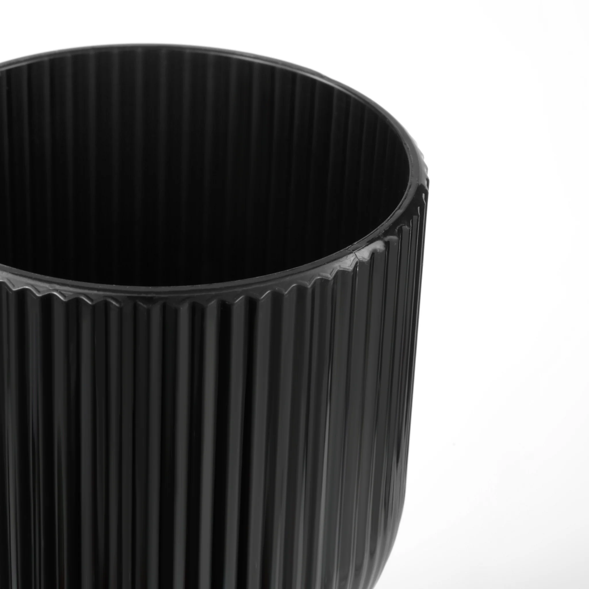 Black Acrylic 11oz Wine Goblets Ripple Design (6 pcs/pk) - Image 6