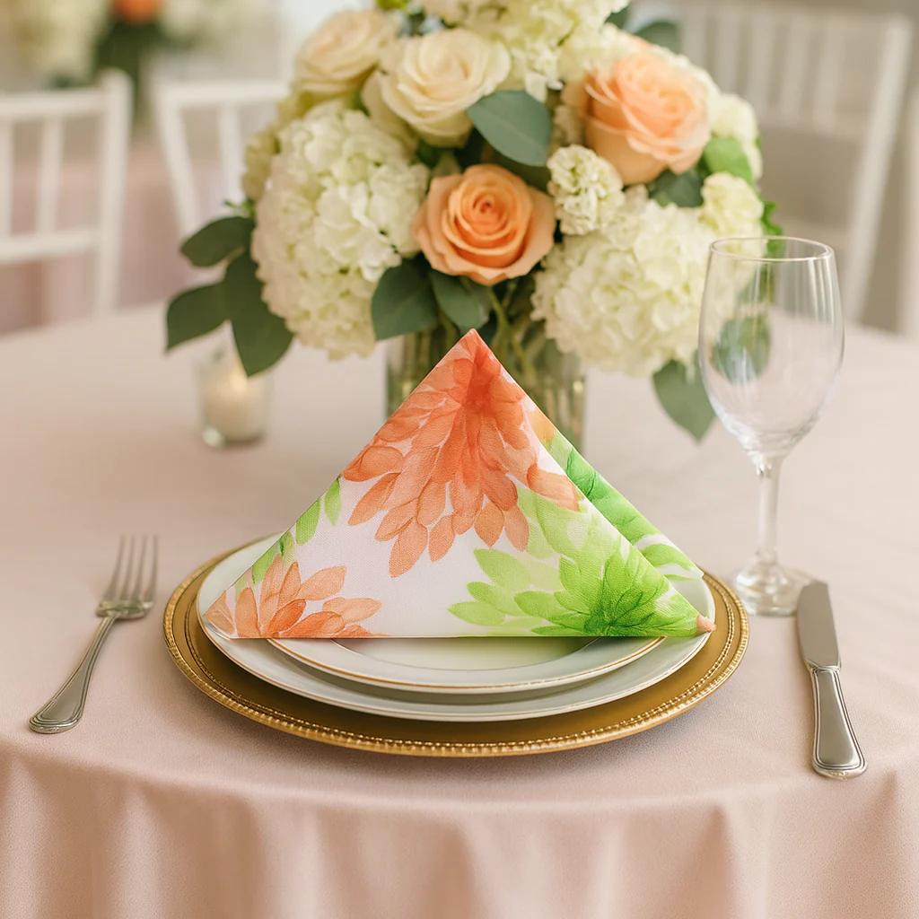 5 pcs/pk Blooming Mums 20"x20" Napkin - Image 5