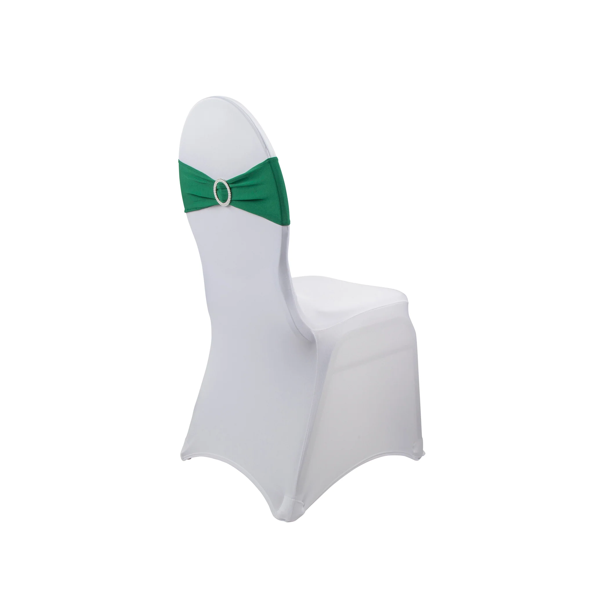 Buckle Spandex Stretch Chair Band - Emerald Green - Image 3
