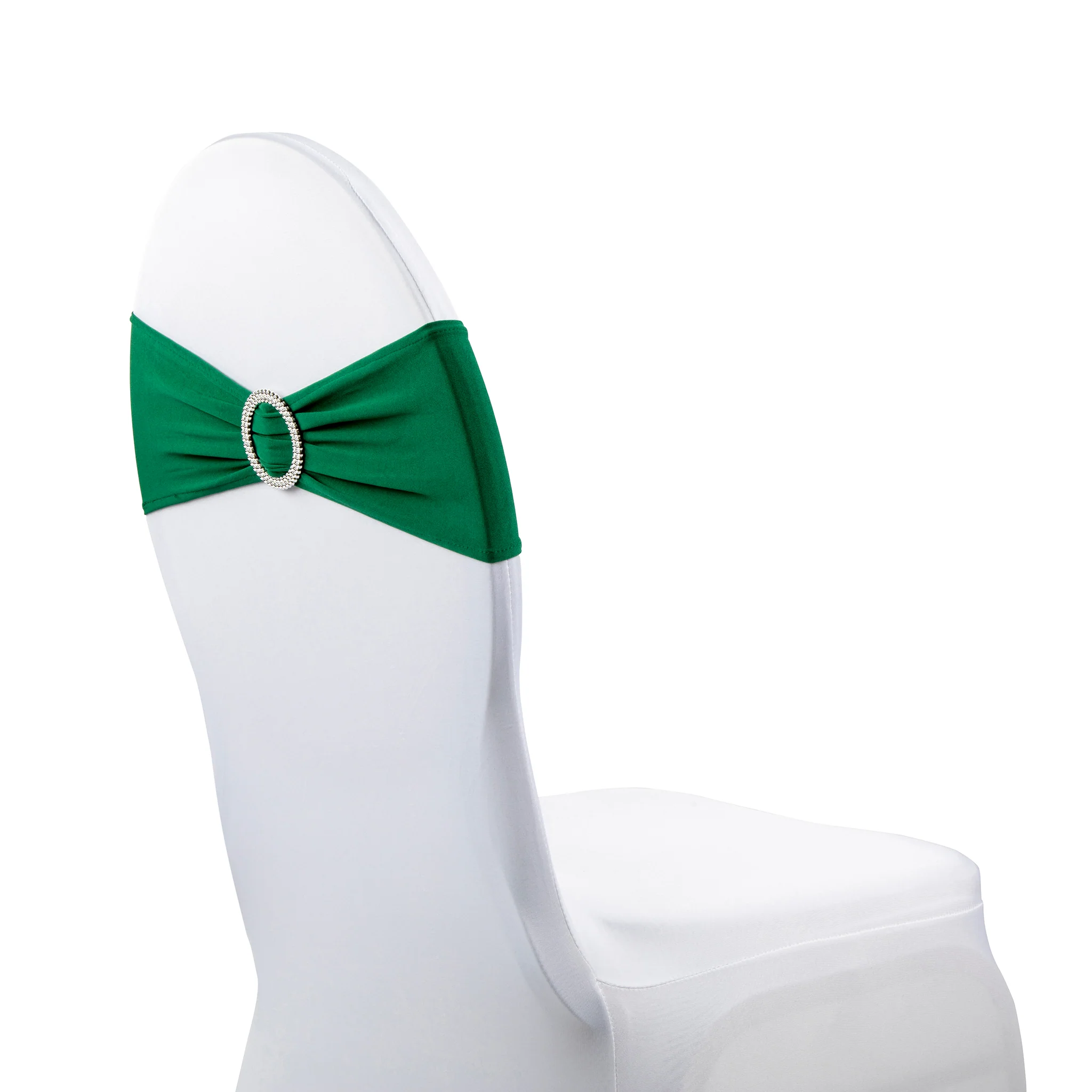 Buckle Spandex Stretch Chair Band - Emerald Green - Image 4