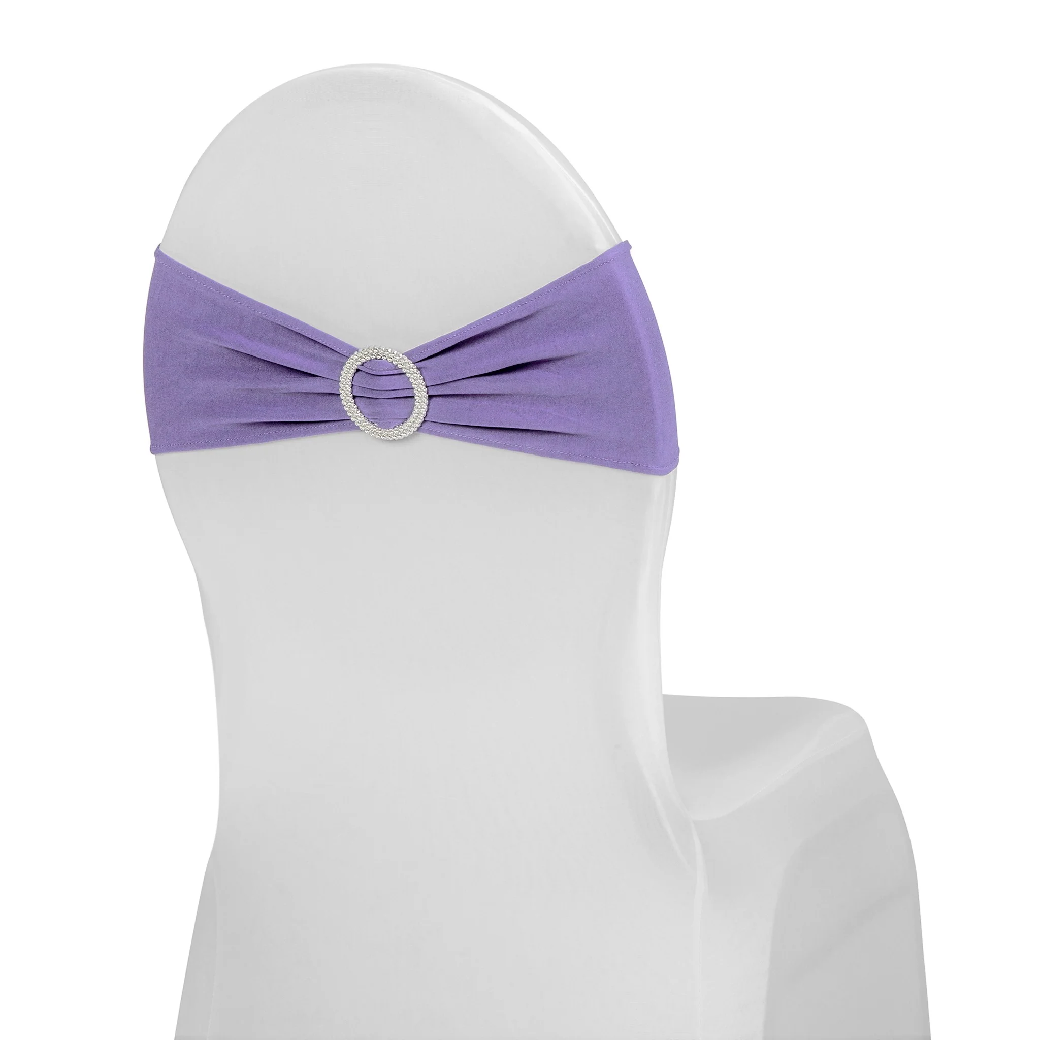 Buckle Spandex Stretch Chair Band - Lavender - Image 3
