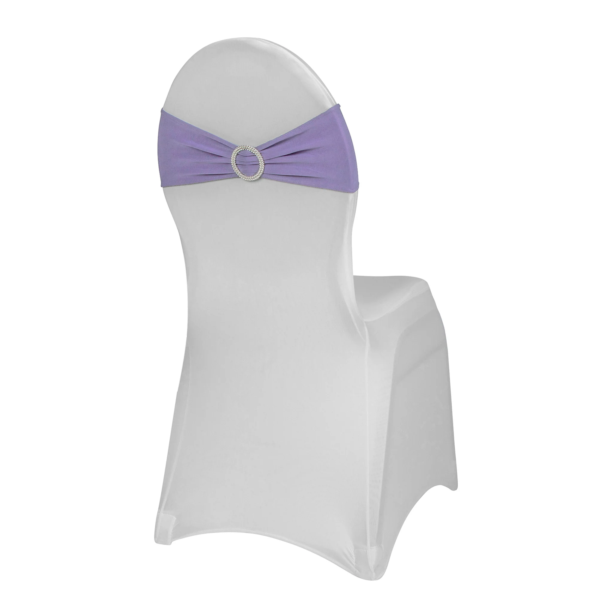 Buckle Spandex Stretch Chair Band - Lavender - Image 4