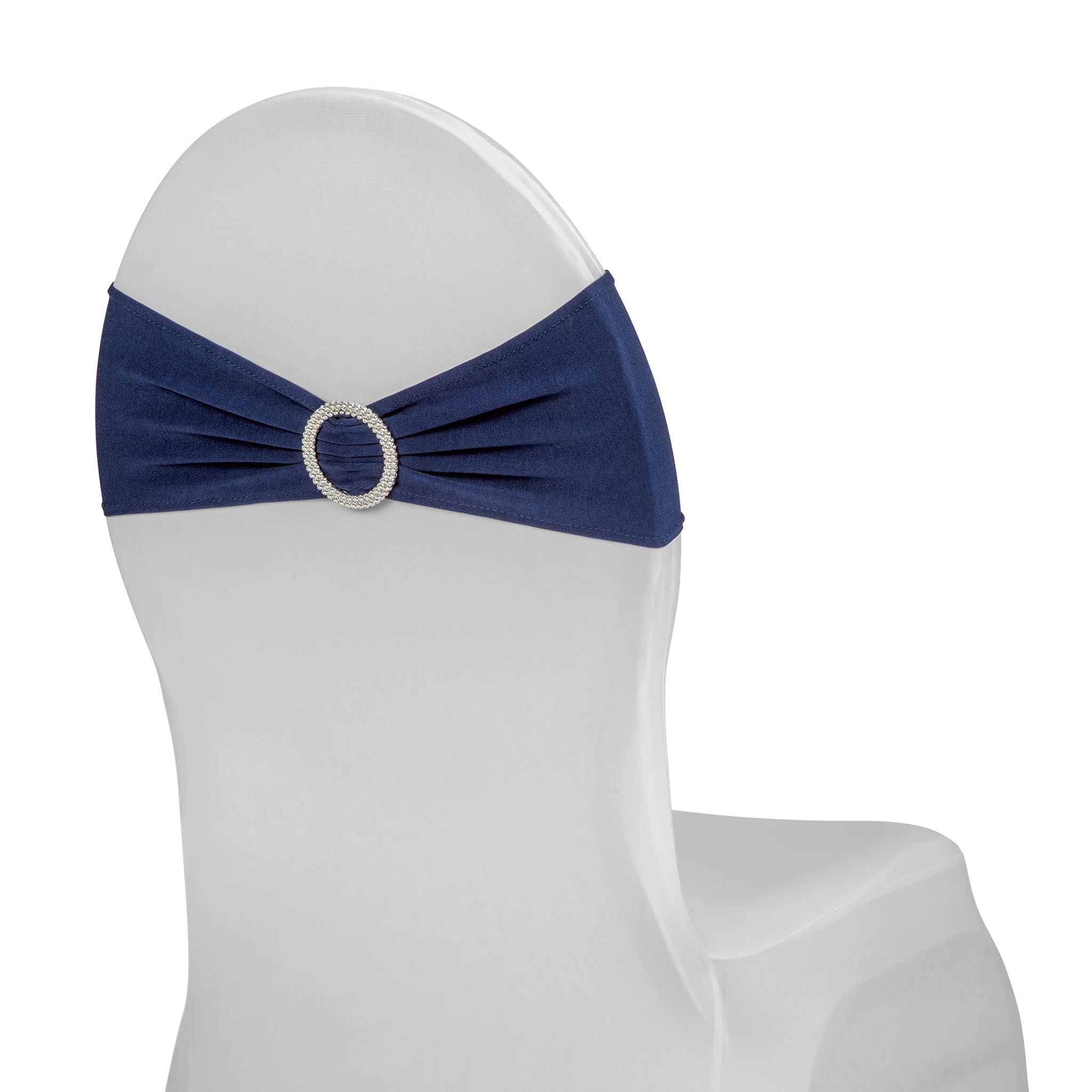 Buckle Spandex Stretch Chair Band - Navy Blue - Image 4