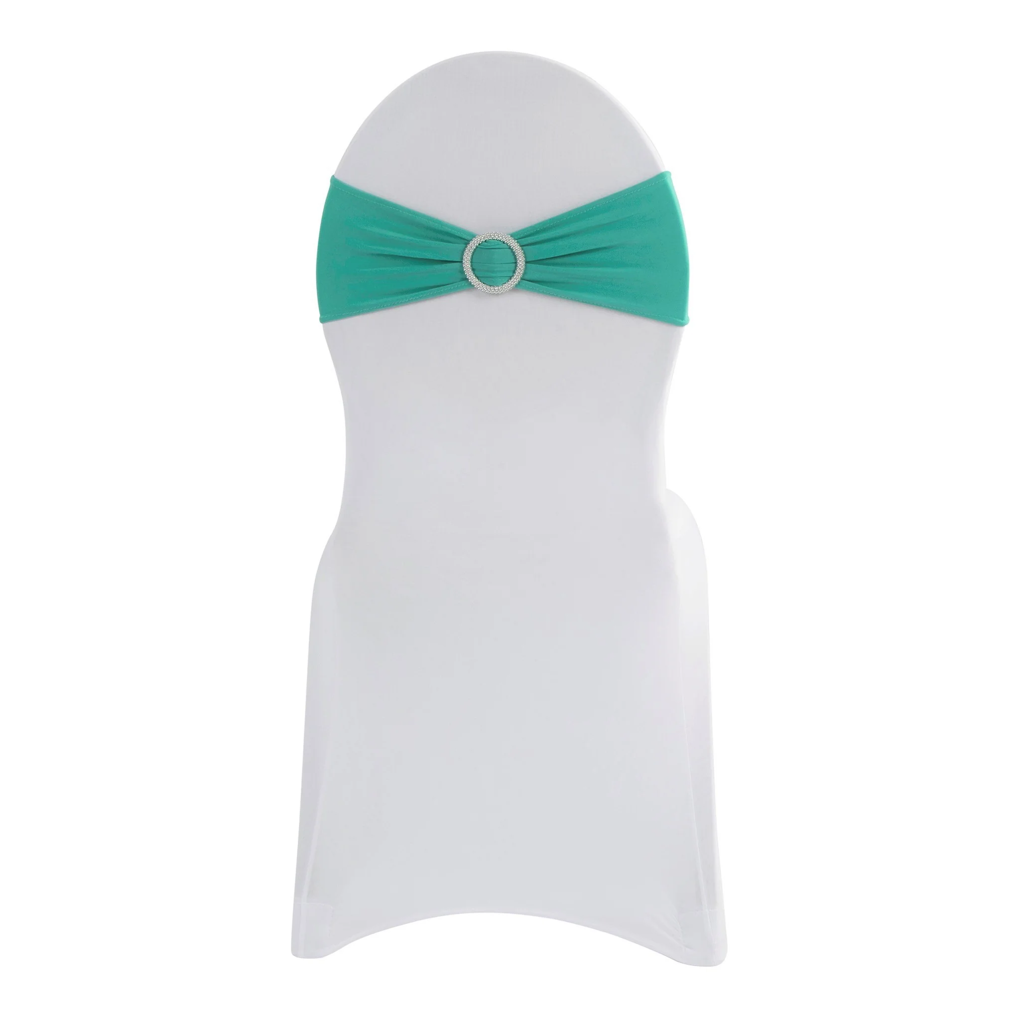 Buckle Spandex Stretch Chair Band - Turquoise - Image 3