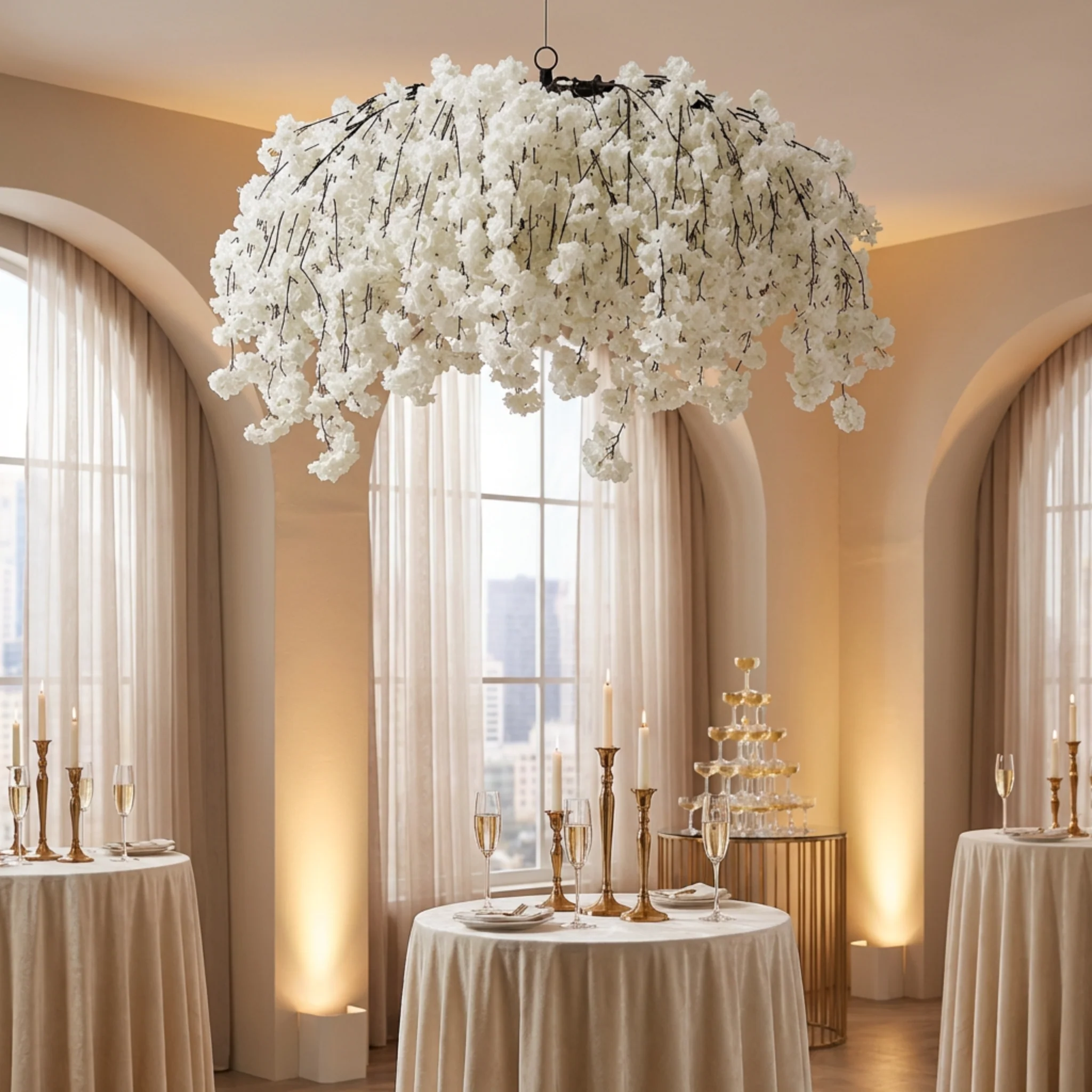 Cherry Blossom Ceiling Cascade - White - Image 11