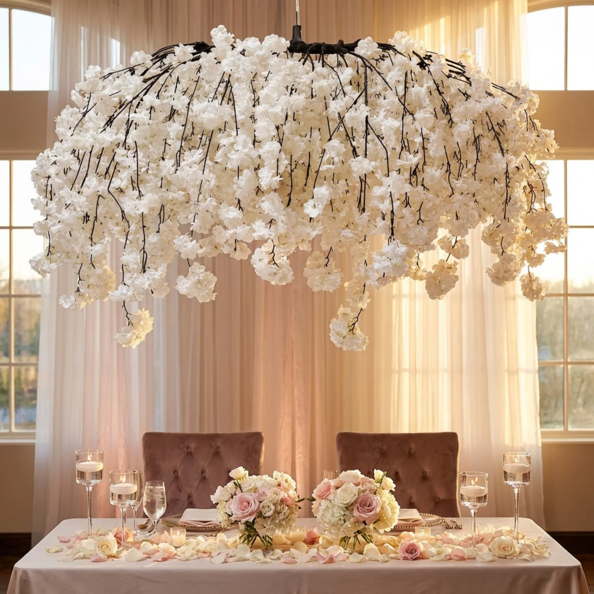 Cherry Blossom Ceiling Cascade - White - Image 2