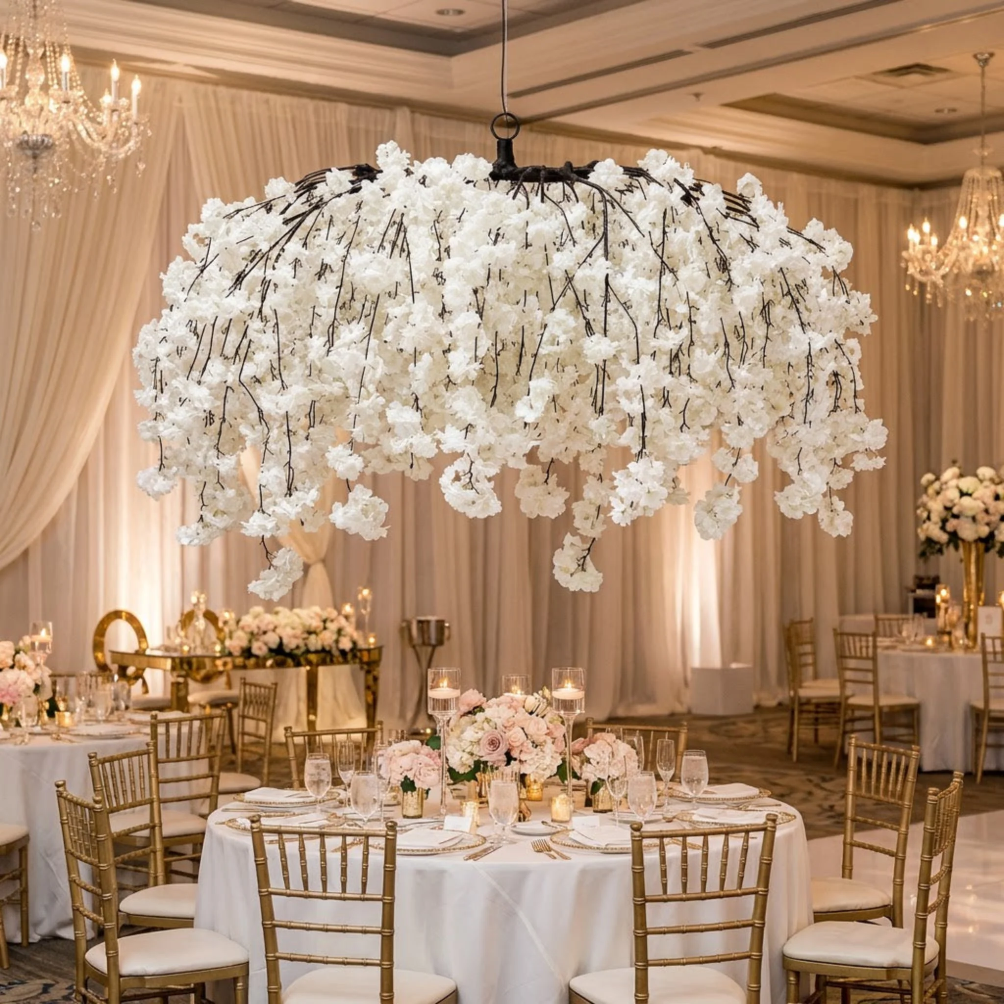 Cherry Blossom Ceiling Cascade - White - Image 8