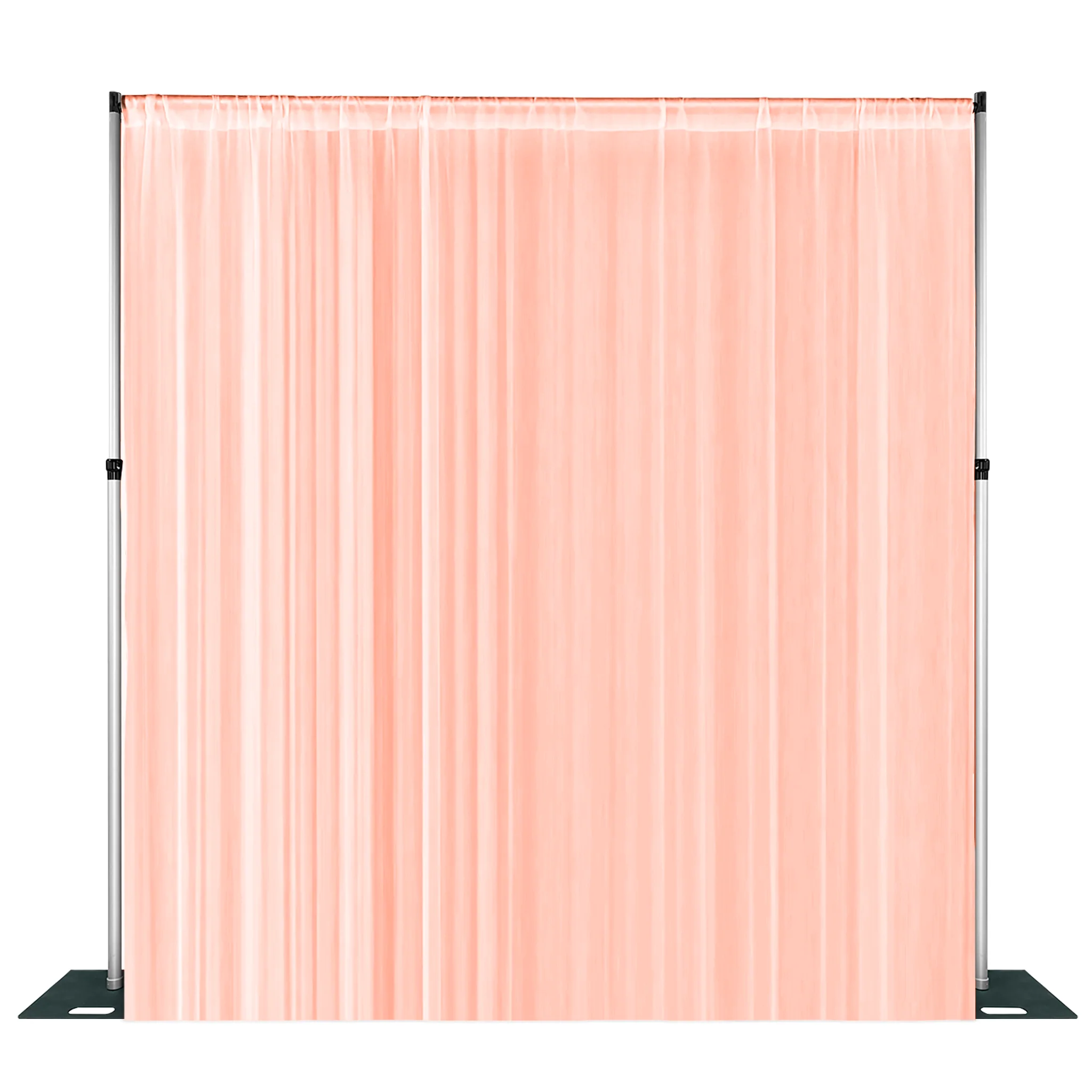 Chiffon Curtain Drape 10ft H x 58" W Panel - Blush/Rose Gold - Image 4