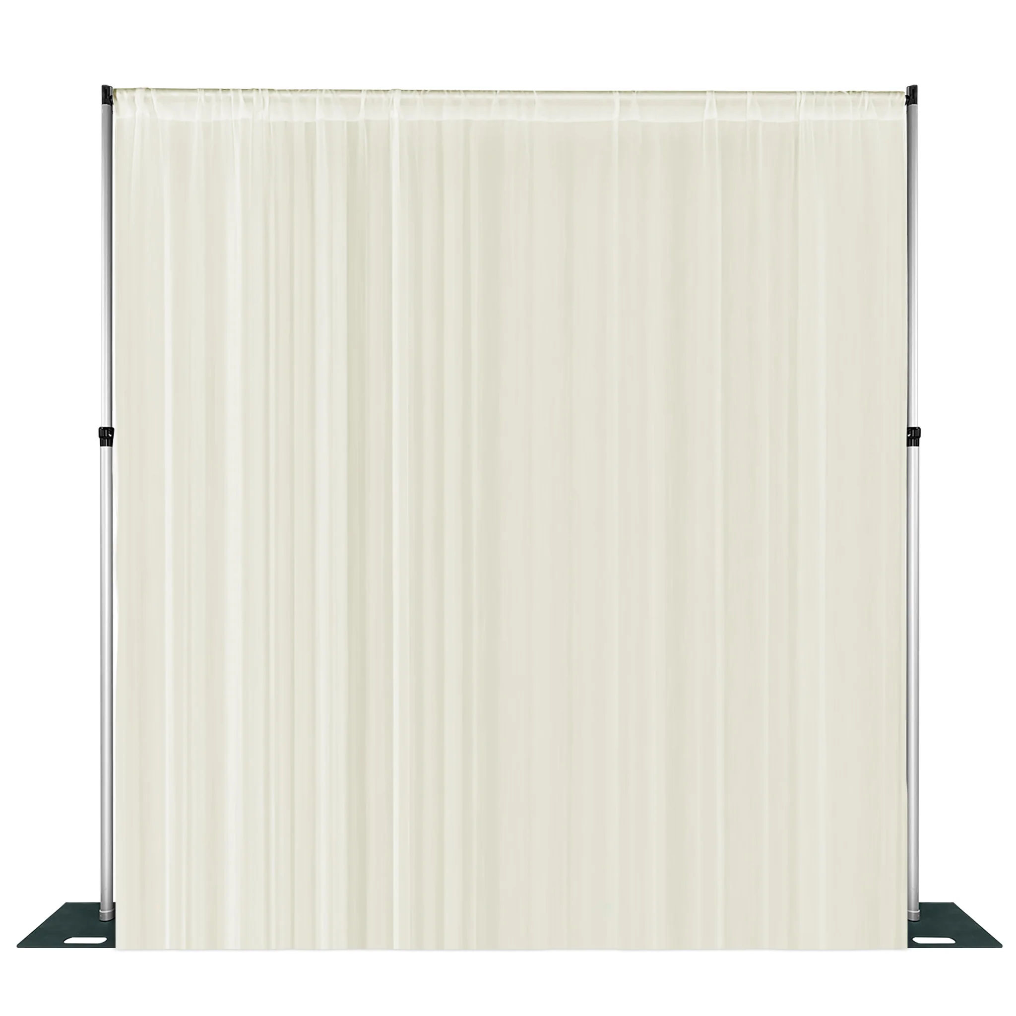 Chiffon Curtain Drape 10ft H x 58" W Panel - Ivory - Image 3
