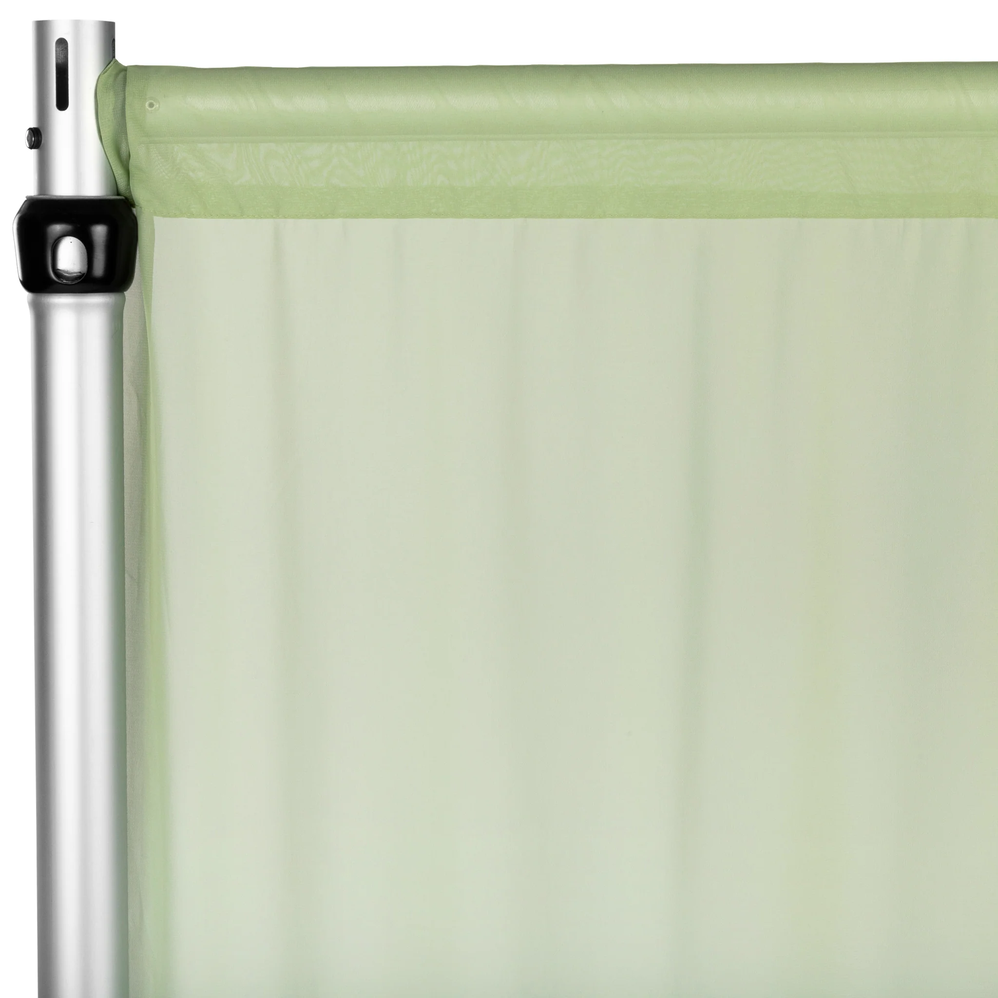 Chiffon Curtain Drape 12ft H x 118" W Panel - Sage Green - Image 2