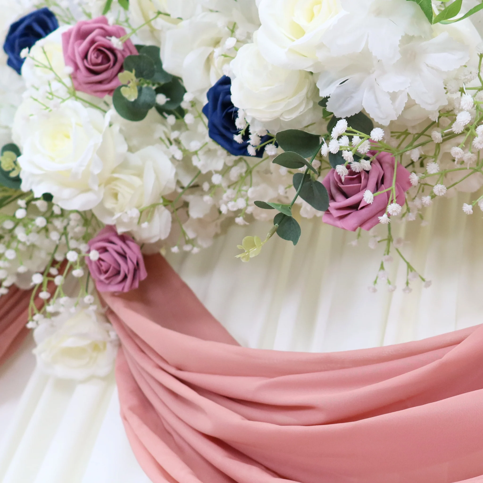 Chiffon Curtain Drape 14ft H x 58" W Panel - Dusty Rose/Mauve - Image 3