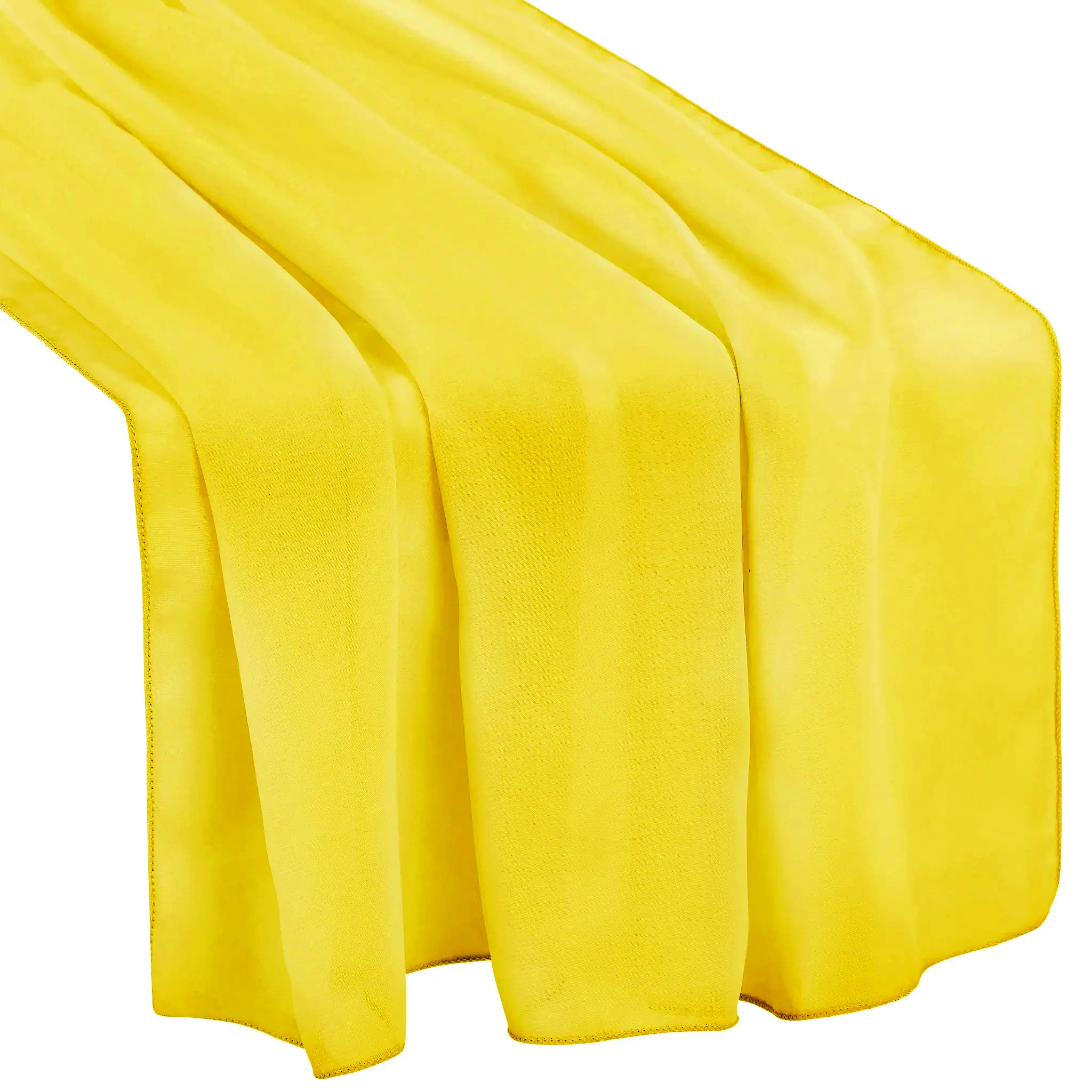 Chiffon Wedding Table Runner 10FT x 27" - Canary Yellow
