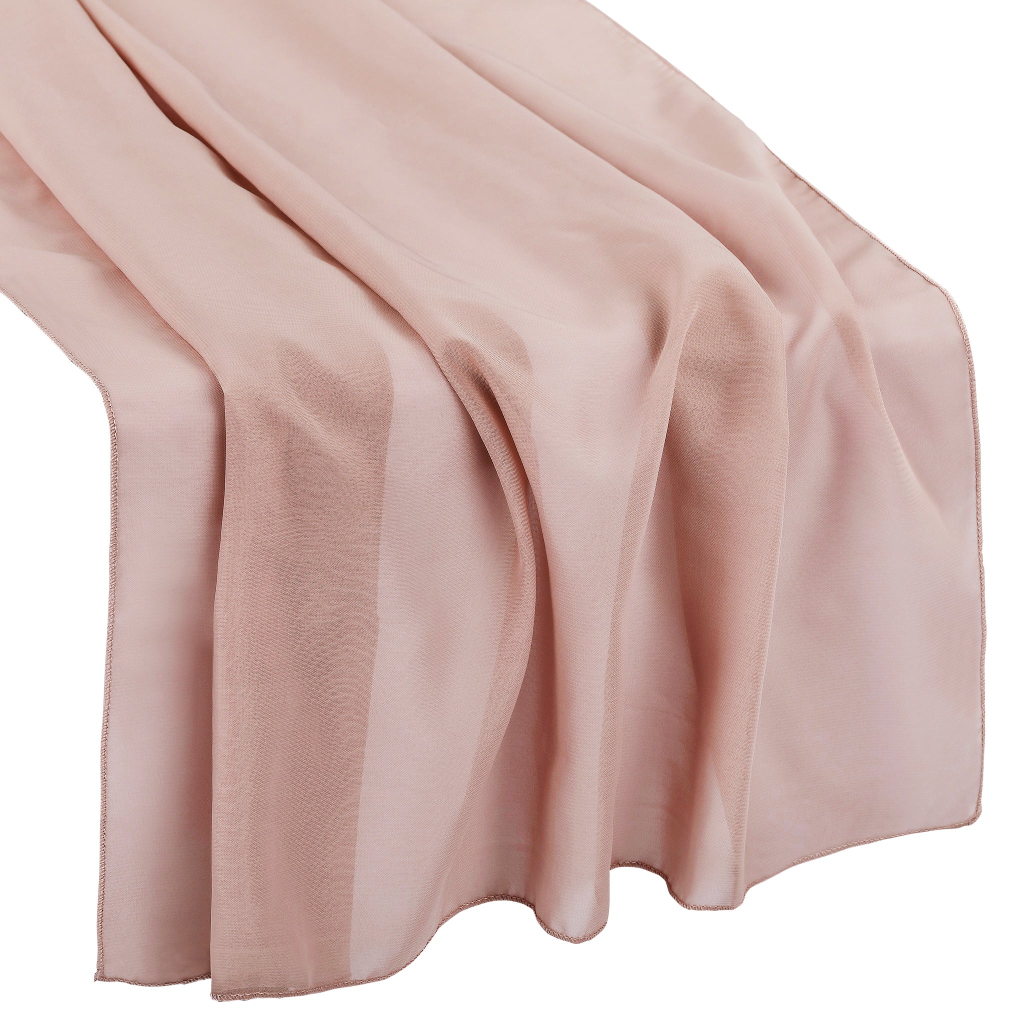 Chiffon Wedding Table Runner 10FT x 27" - Dusty Rose/Mauve - Image 3