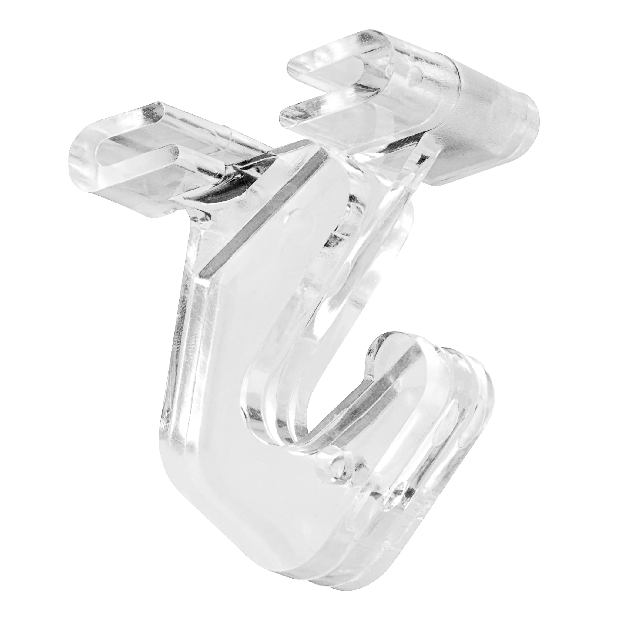 Clear Plastic Hinged Ceiling Hook (10 count) - Image 2