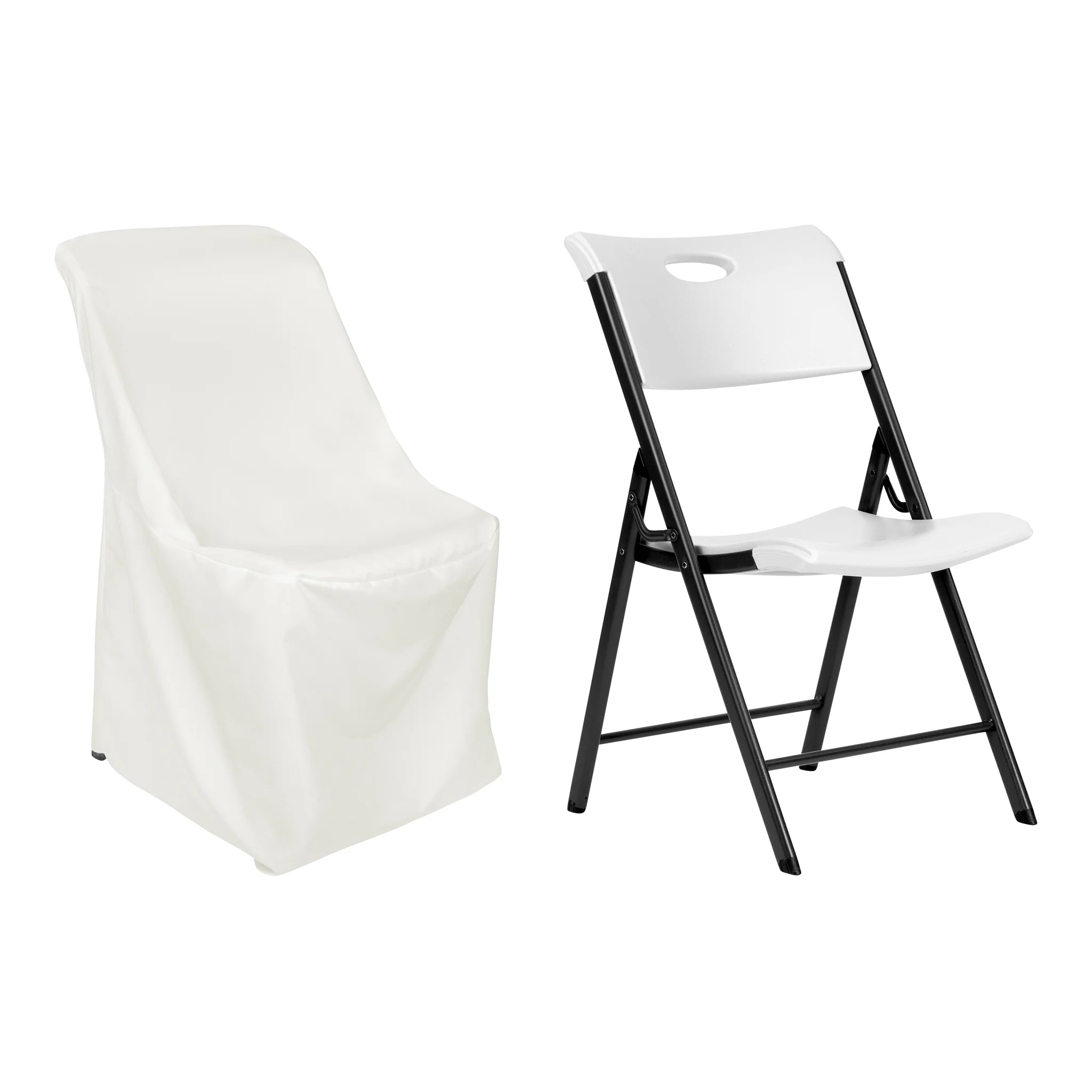 Contemporary LIFETIME folding chair Cover - Ivory - Image 2