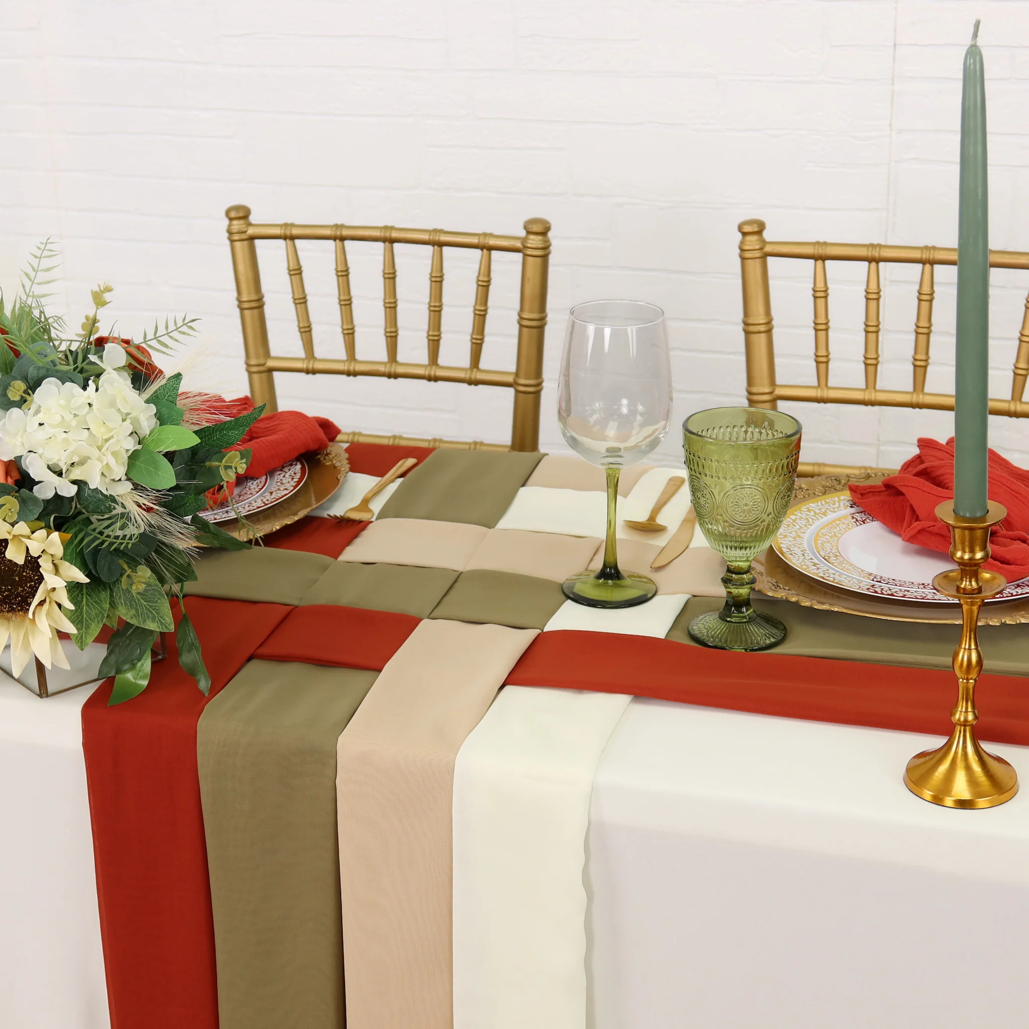 Cotton Gauze Crinkle Napkins 16"x16" (5 pcs/pk) - Rust - Image 5