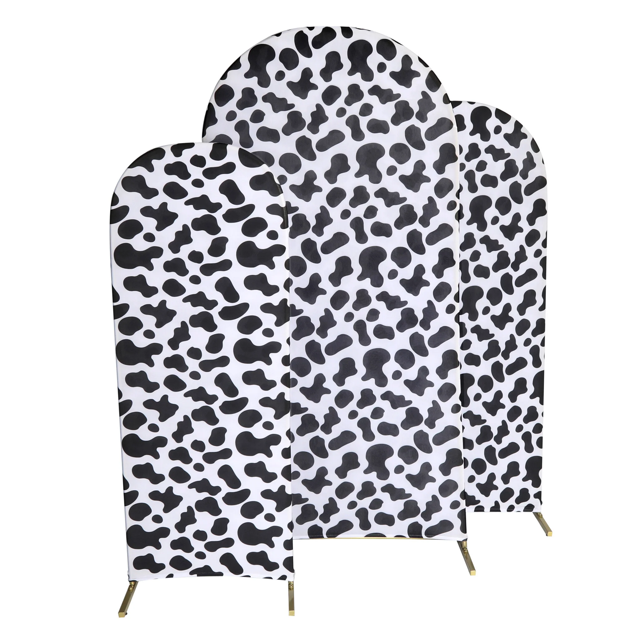 Spandex Covers for Trio Arch Frame Backdrop 3pc/set - Cow Animal Print - Image 3