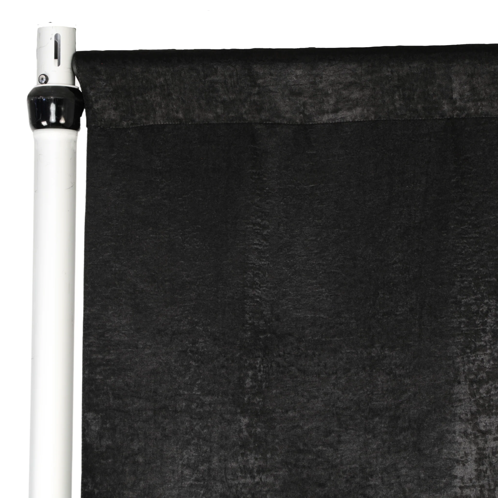 Crinkle Shimmer 10ft H x 52" W Drape/Backdrop Panel - Black - Image 3