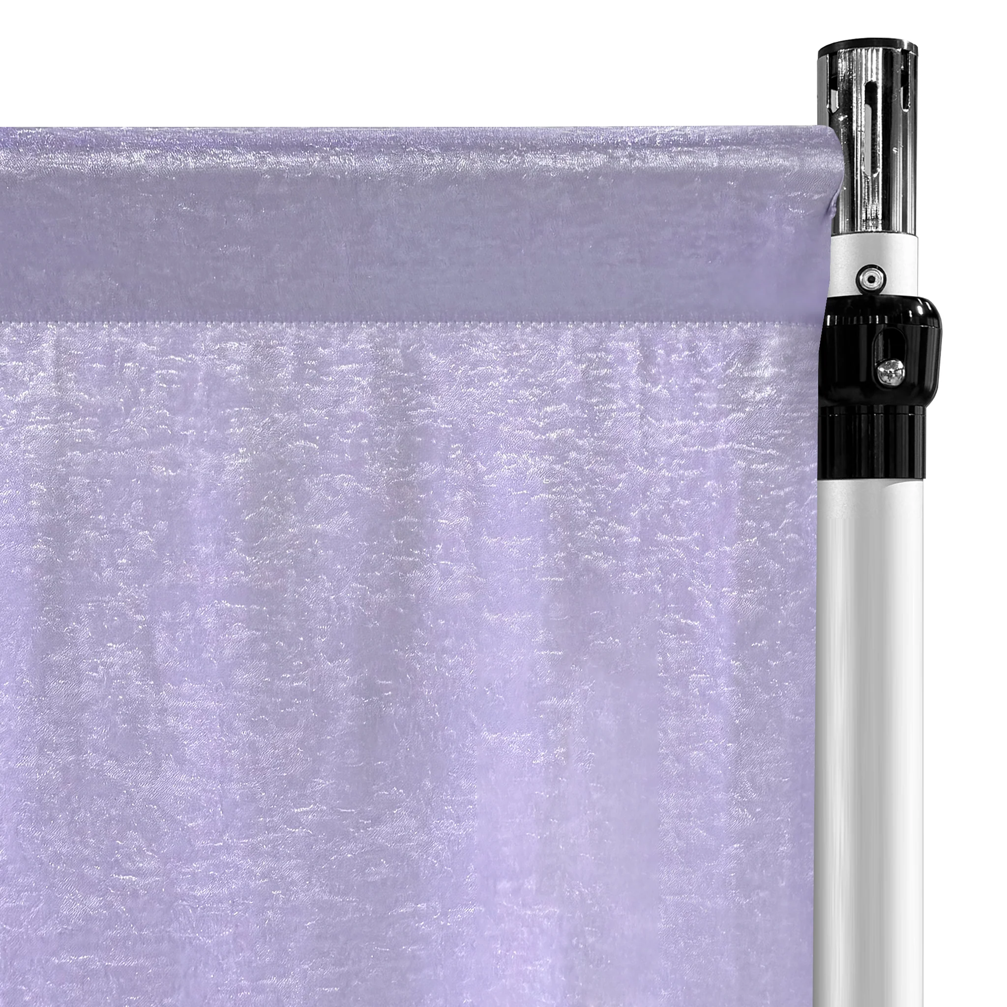 Crinkle Shimmer 10ft H x 52" W Drape/Backdrop Panel - Lavender - Image 6
