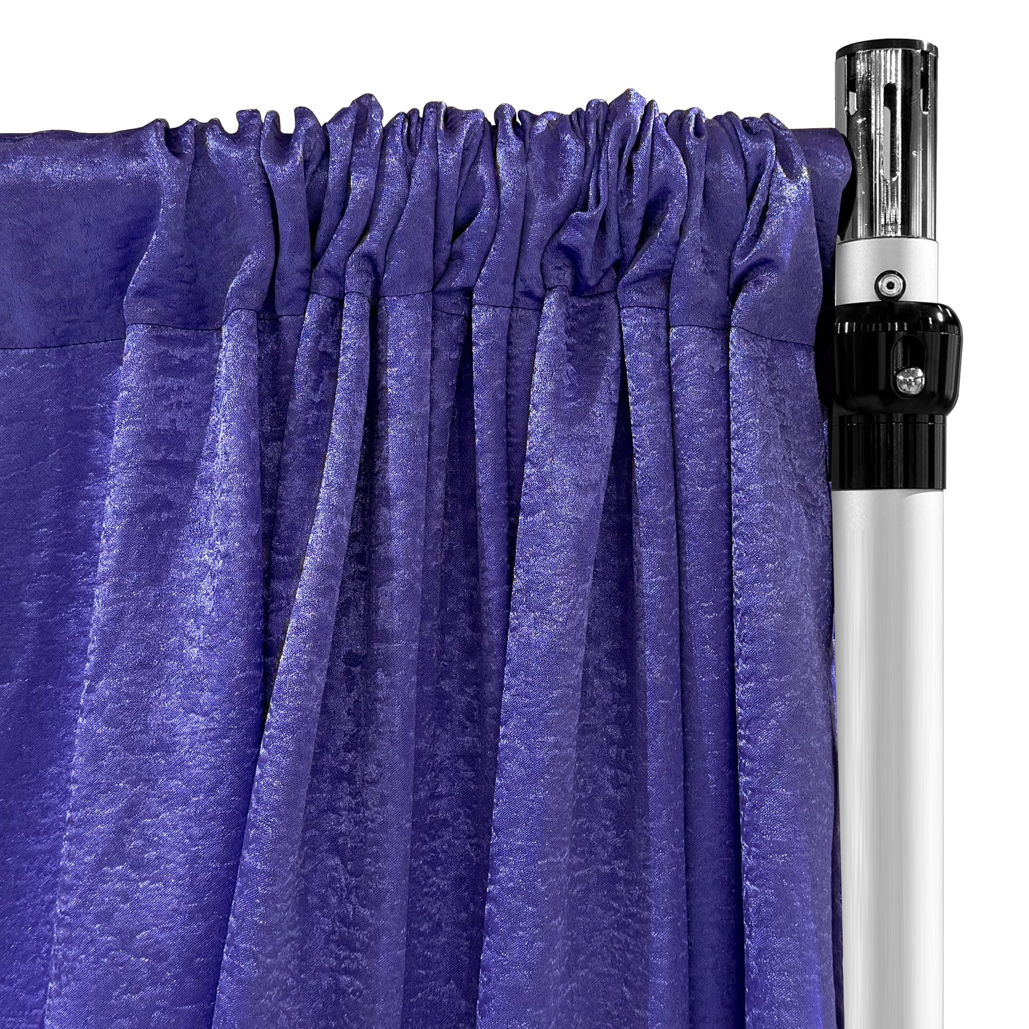 Crinkle Shimmer 10ft H x 52" W Drape/Backdrop Panel - Purple