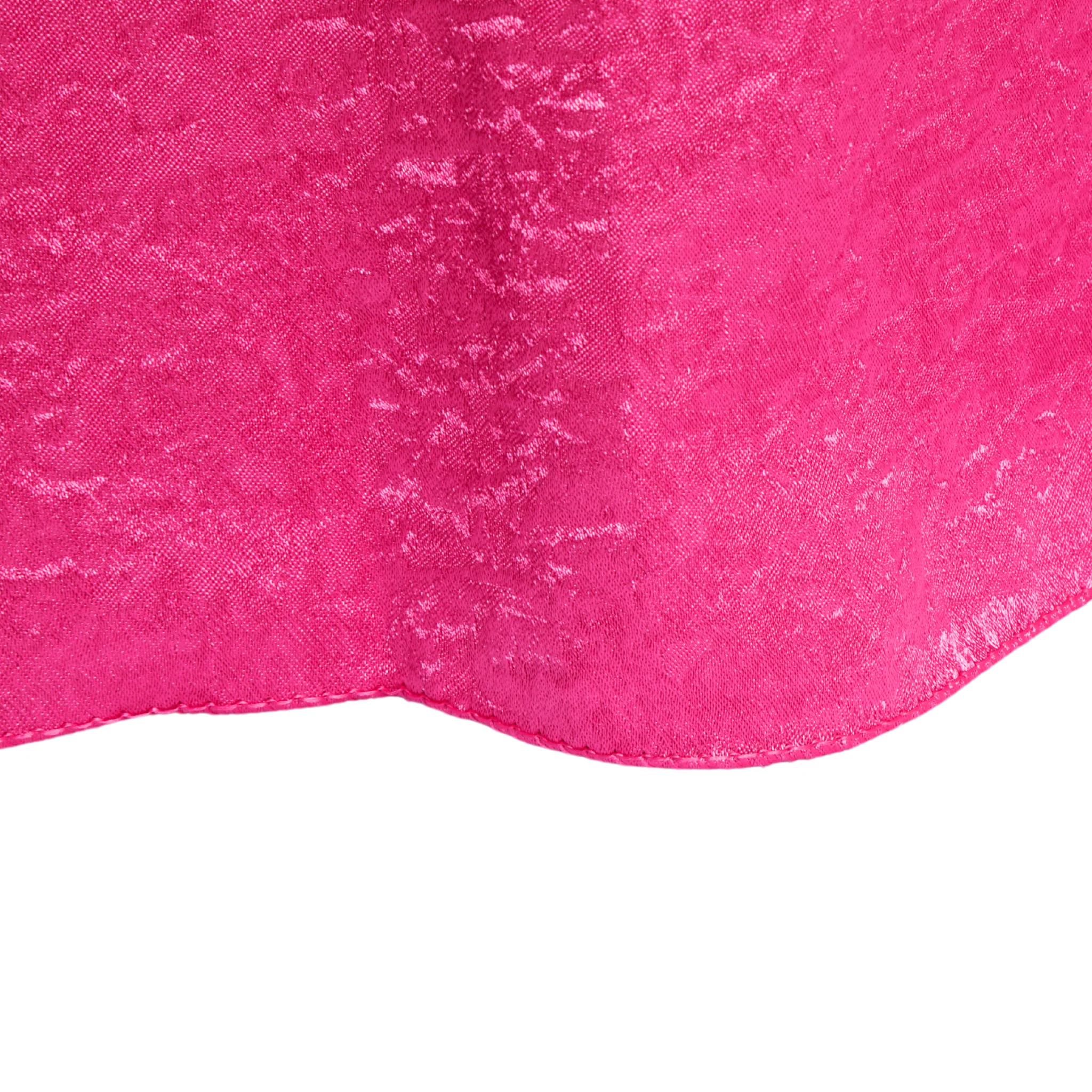 Crinkle Shimmer 120" Round Tablecloth - Fuchsia - Image 3