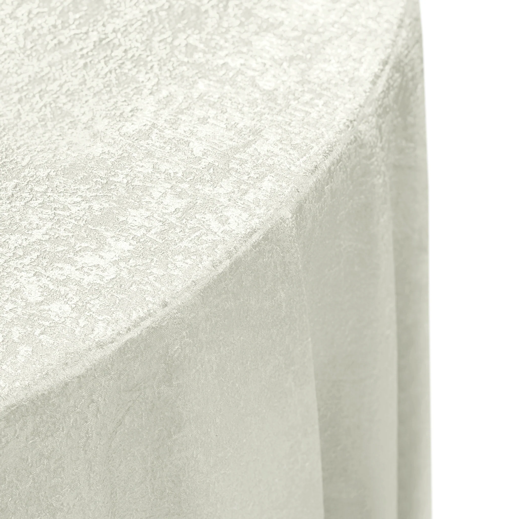 Crinkle Shimmer 120" Round Tablecloth - Ivory - Image 4