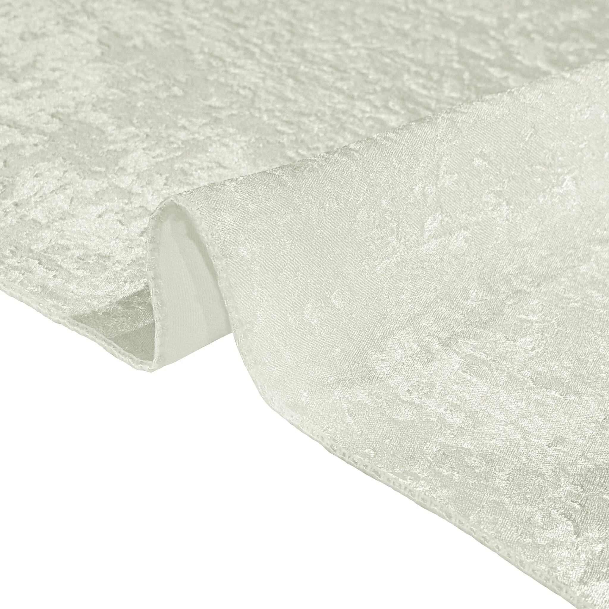 Crinkle Shimmer 120" Round Tablecloth - Ivory - Image 6