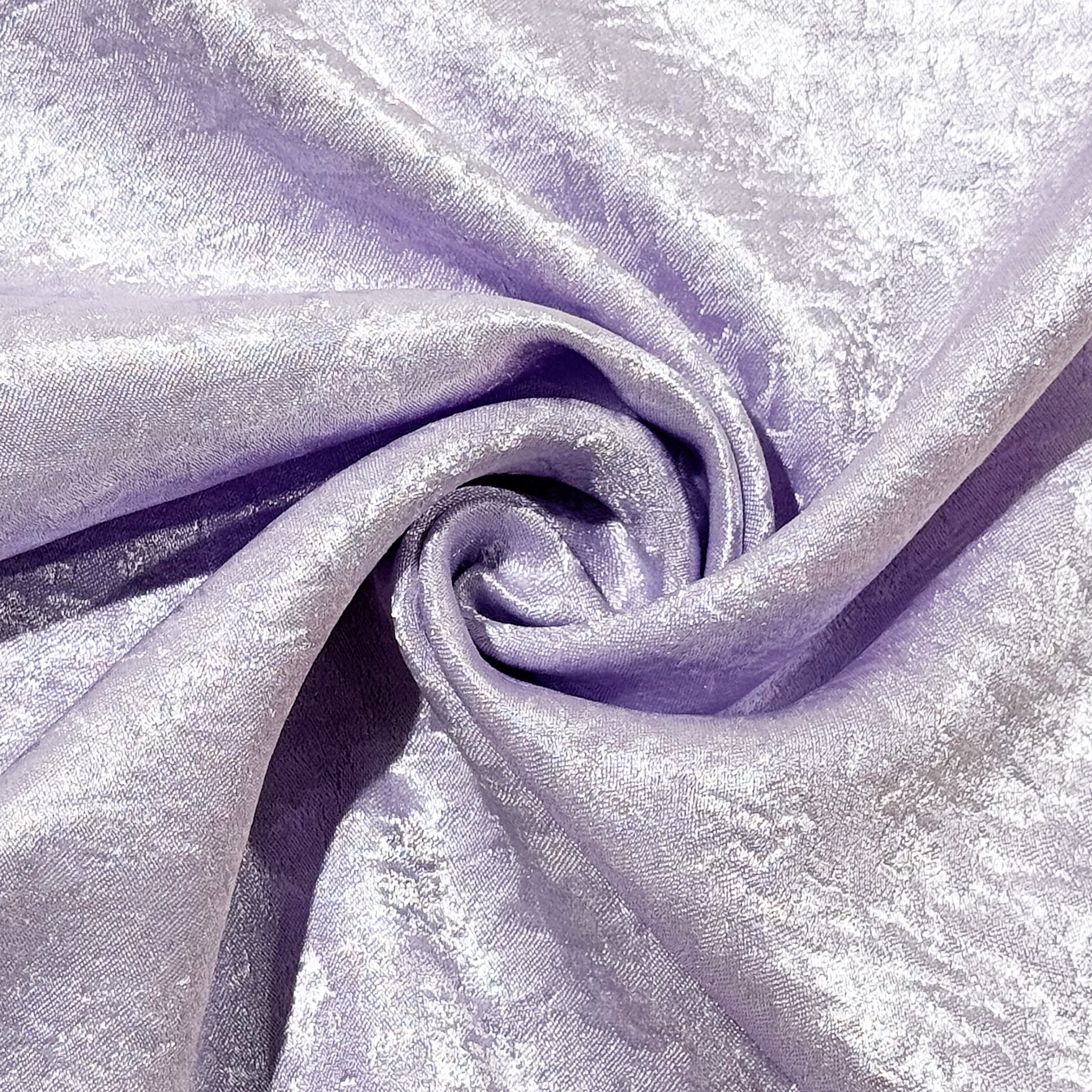 Crinkle Shimmer 120" Round Tablecloth - Lavender - Image 4