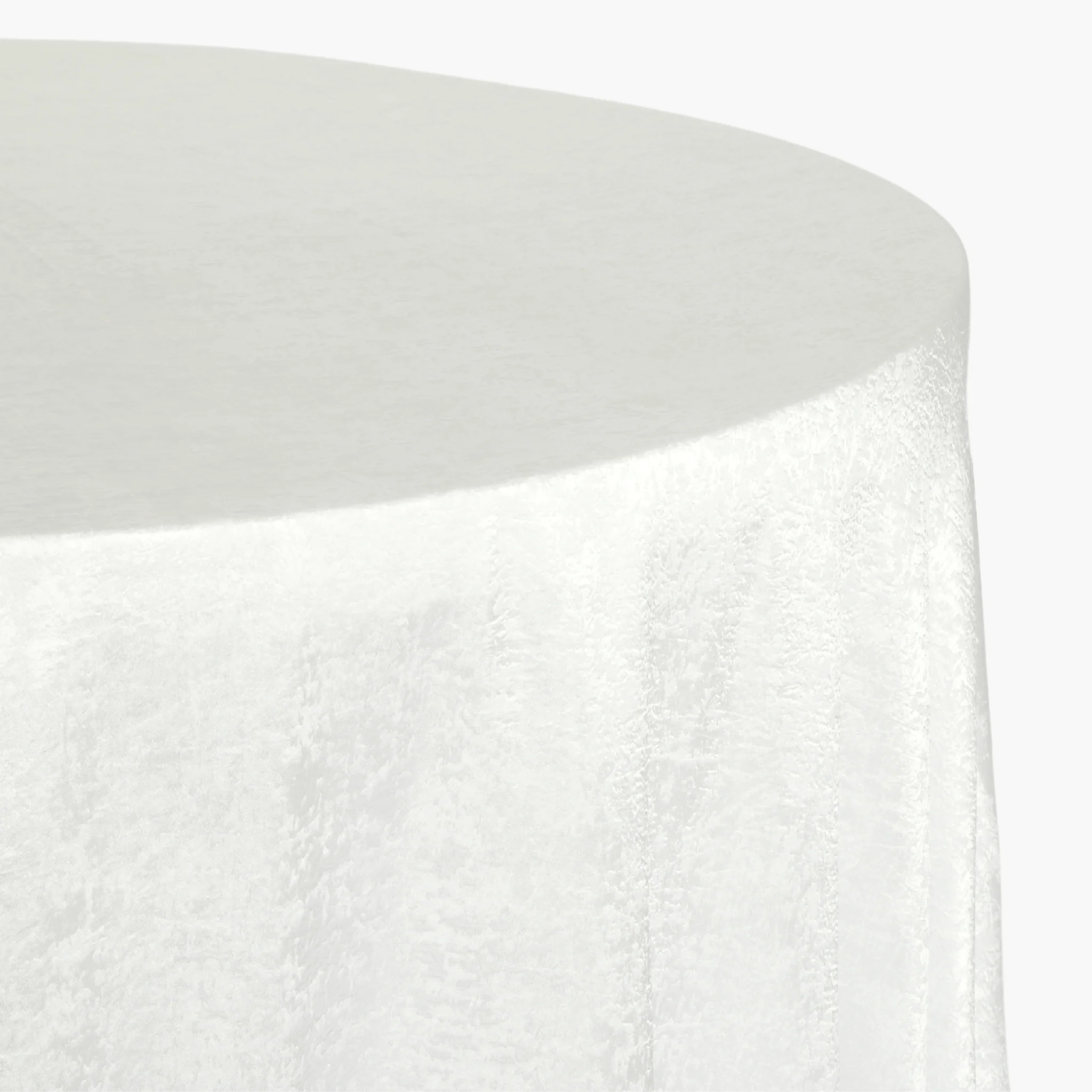Crinkle Shimmer 120" Round Tablecloth - Light Ivory/Off White - Image 5