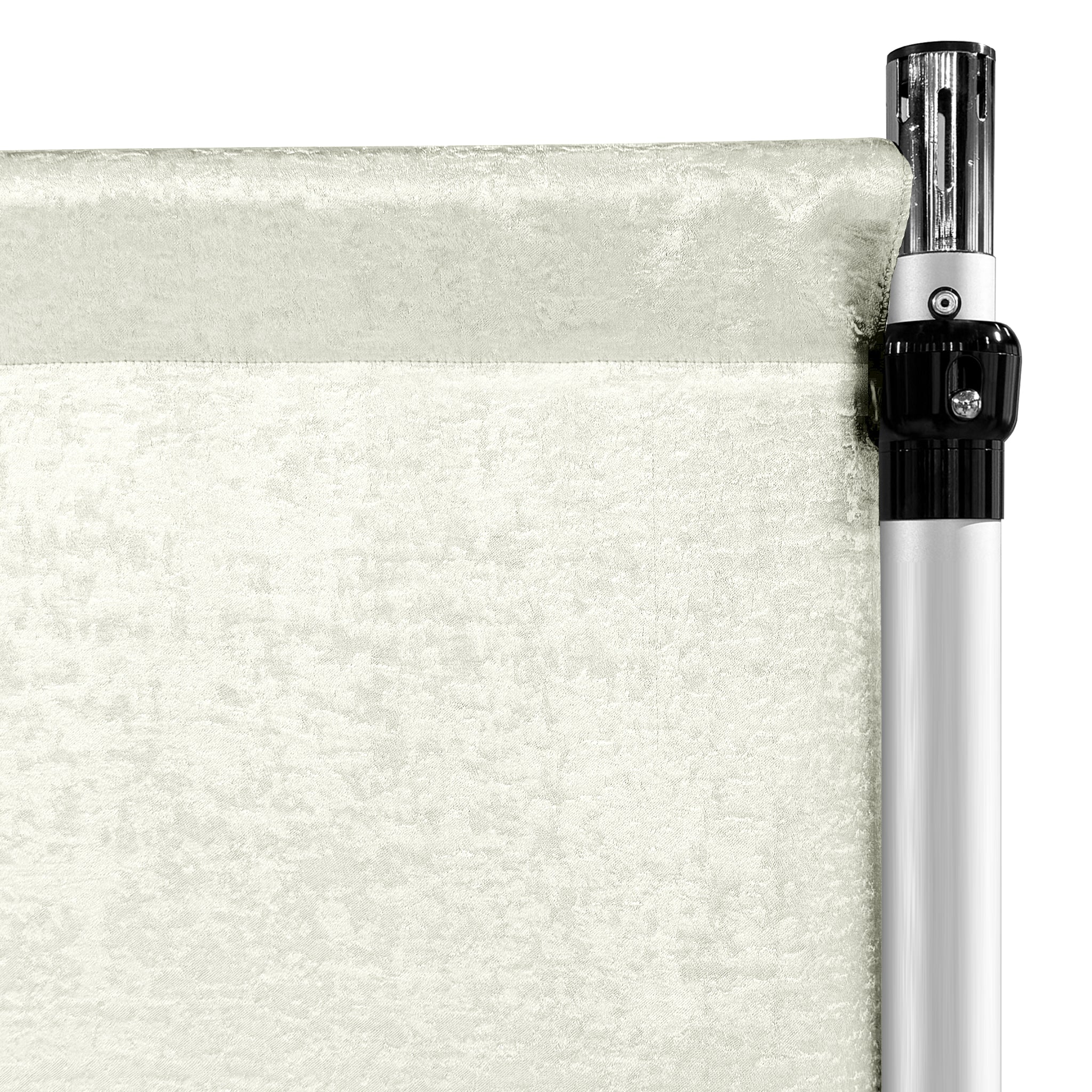 Crinkle Shimmer 12ft H x 52" W Drape/Backdrop Panel - Ivory - Image 3