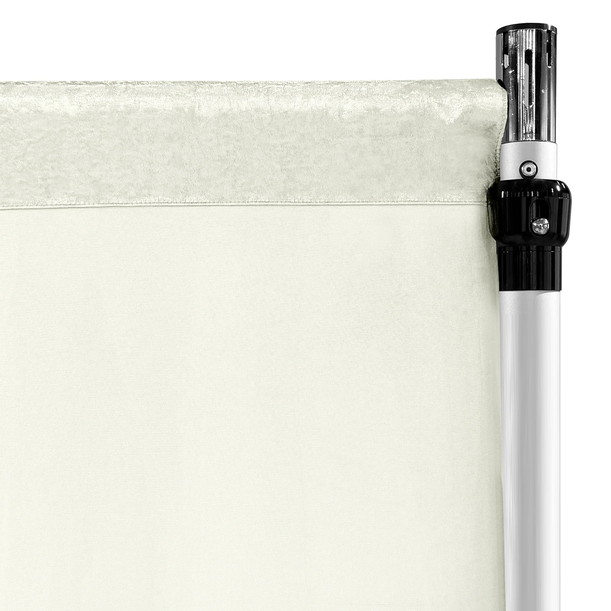 Crinkle Shimmer 12ft H x 52" W Drape/Backdrop Panel - Ivory - Image 5