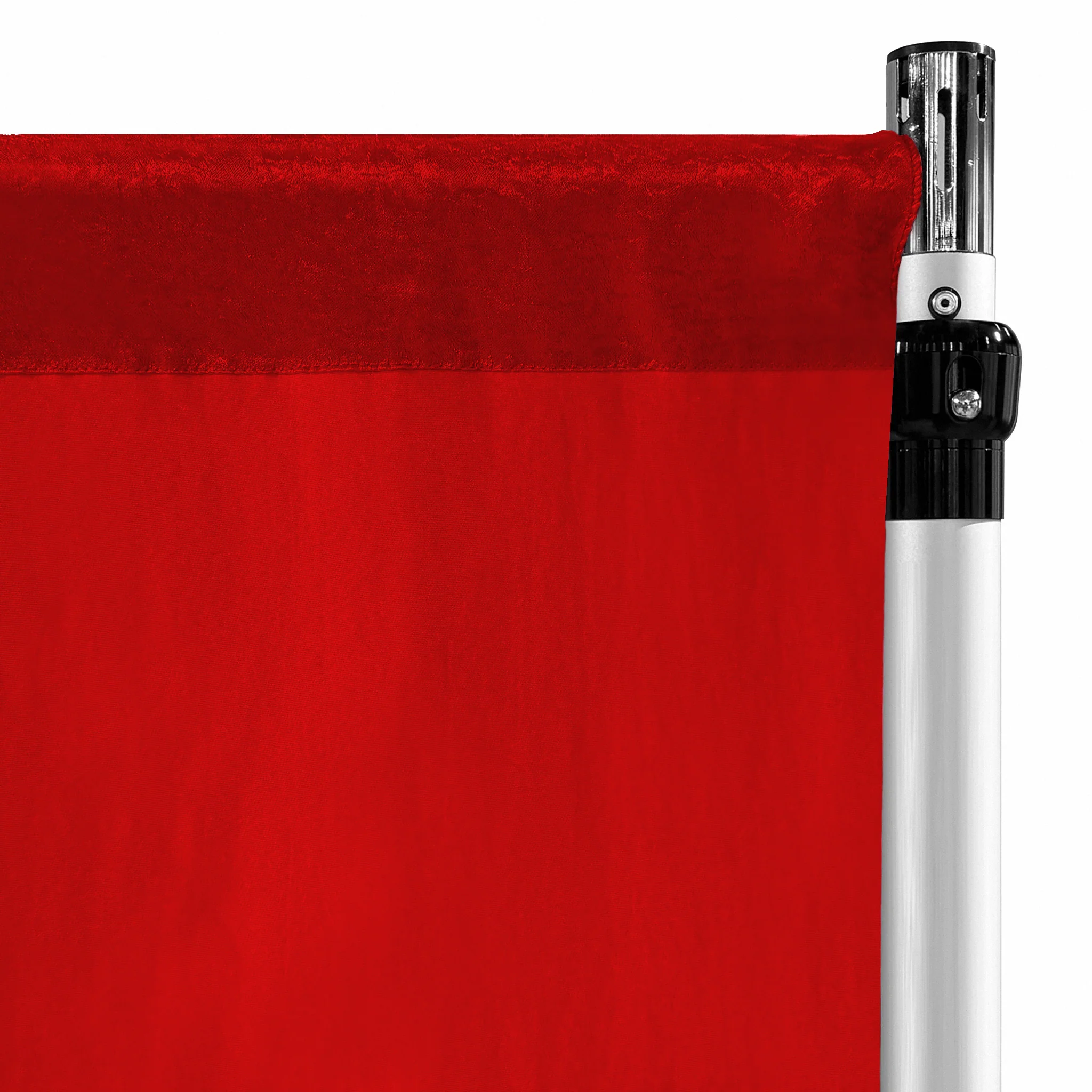 Crinkle Shimmer 12ft H x 52" W Drape/Backdrop Panel - Red - Image 4