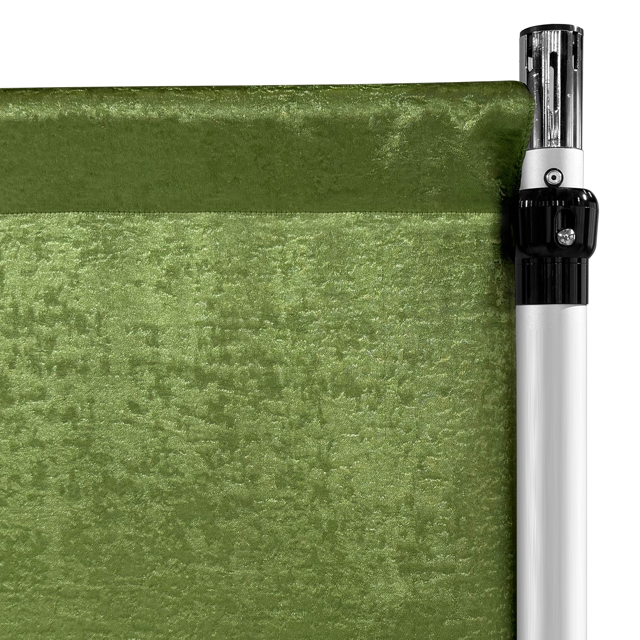 Crinkle Shimmer 12ft H x 52" W Drape/Backdrop Panel - Willow Green - Image 5