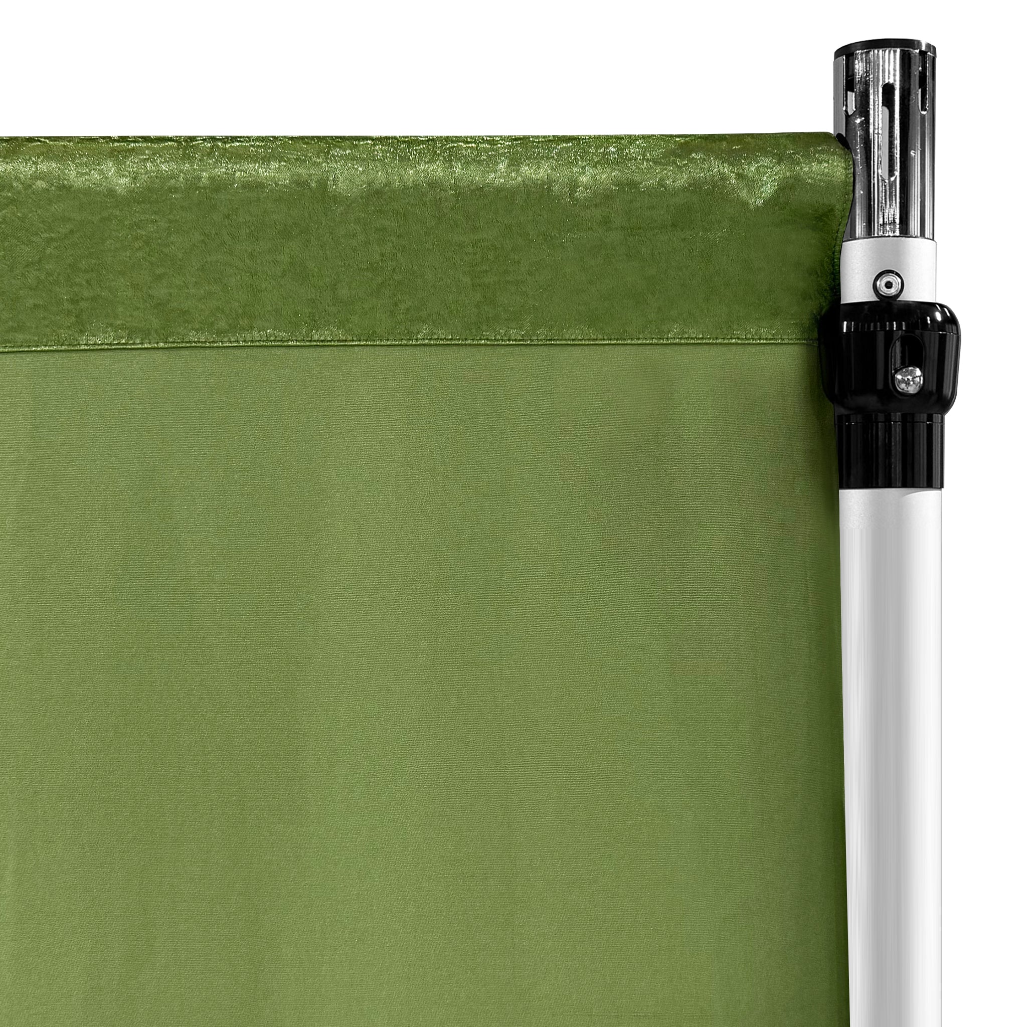 Crinkle Shimmer 12ft H x 52" W Drape/Backdrop Panel - Willow Green - Image 6
