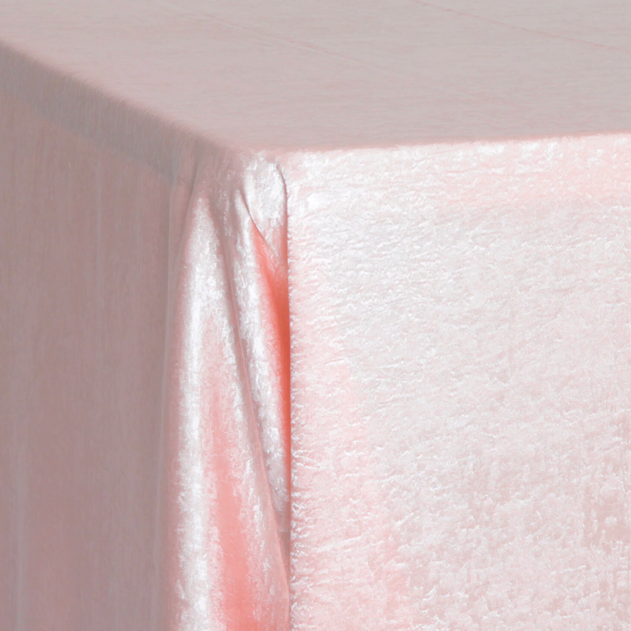 Crinkle Shimmer 90"x132" Rectangular Tablecloth - Blush/Rose Gold - Image 4