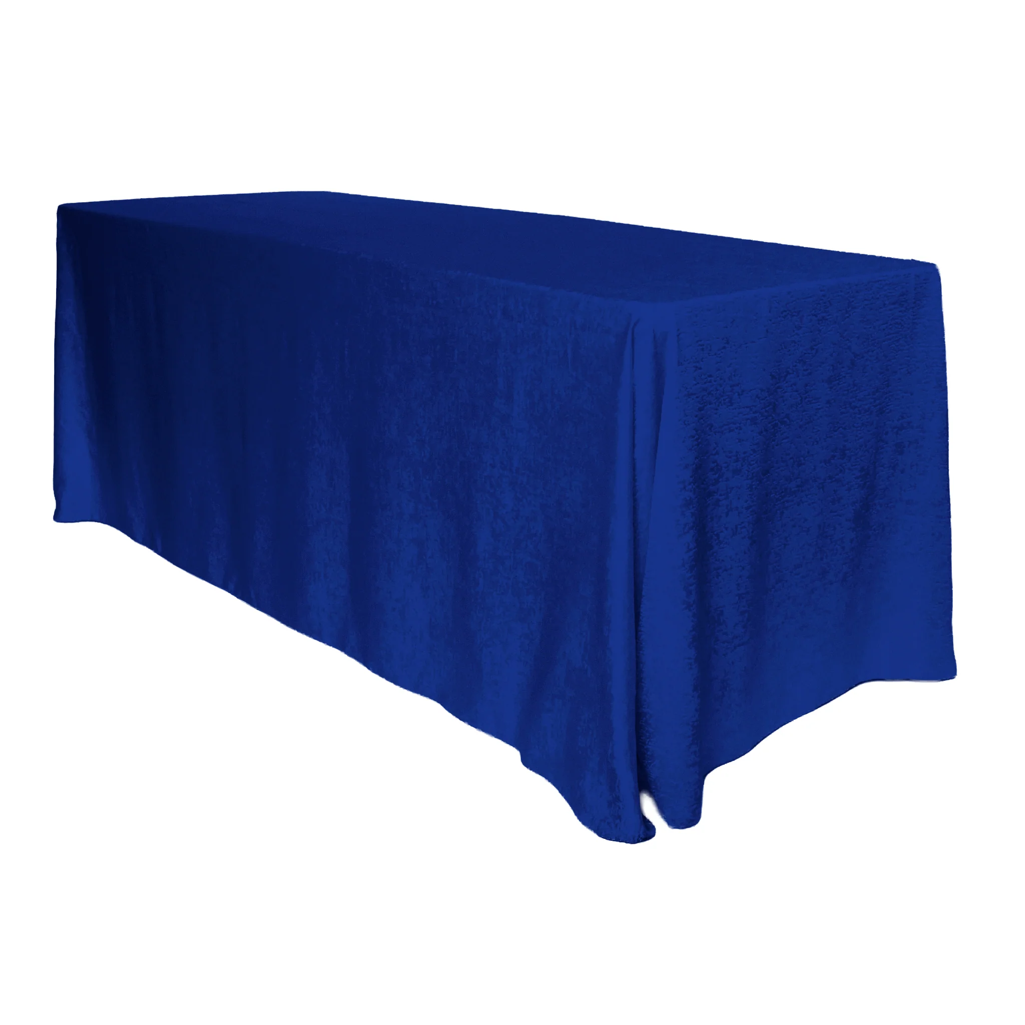 Crinkle Shimmer 90"x132" Rectangular Tablecloth - Royal Blue