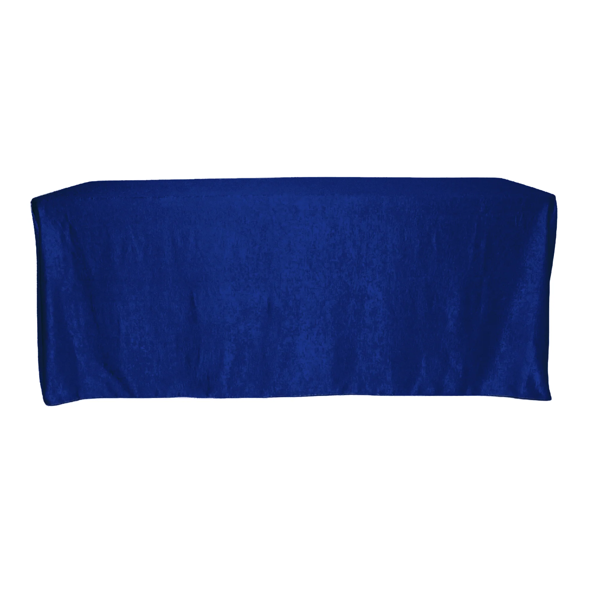Crinkle Shimmer 90"x132" Rectangular Tablecloth - Royal Blue - Image 2