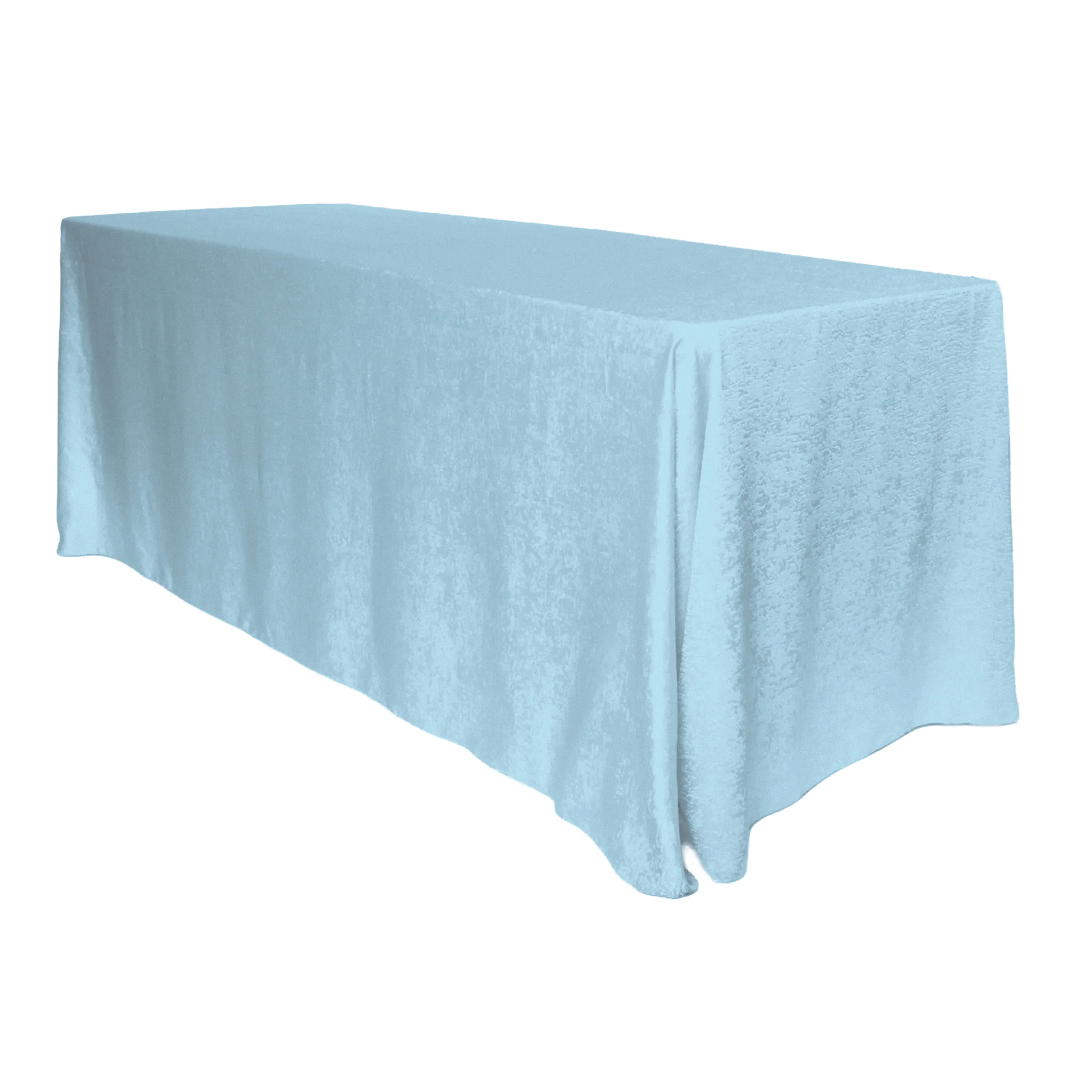 Crinkle Shimmer 90"x156" Rectangular Tablecloth - Baby Blue