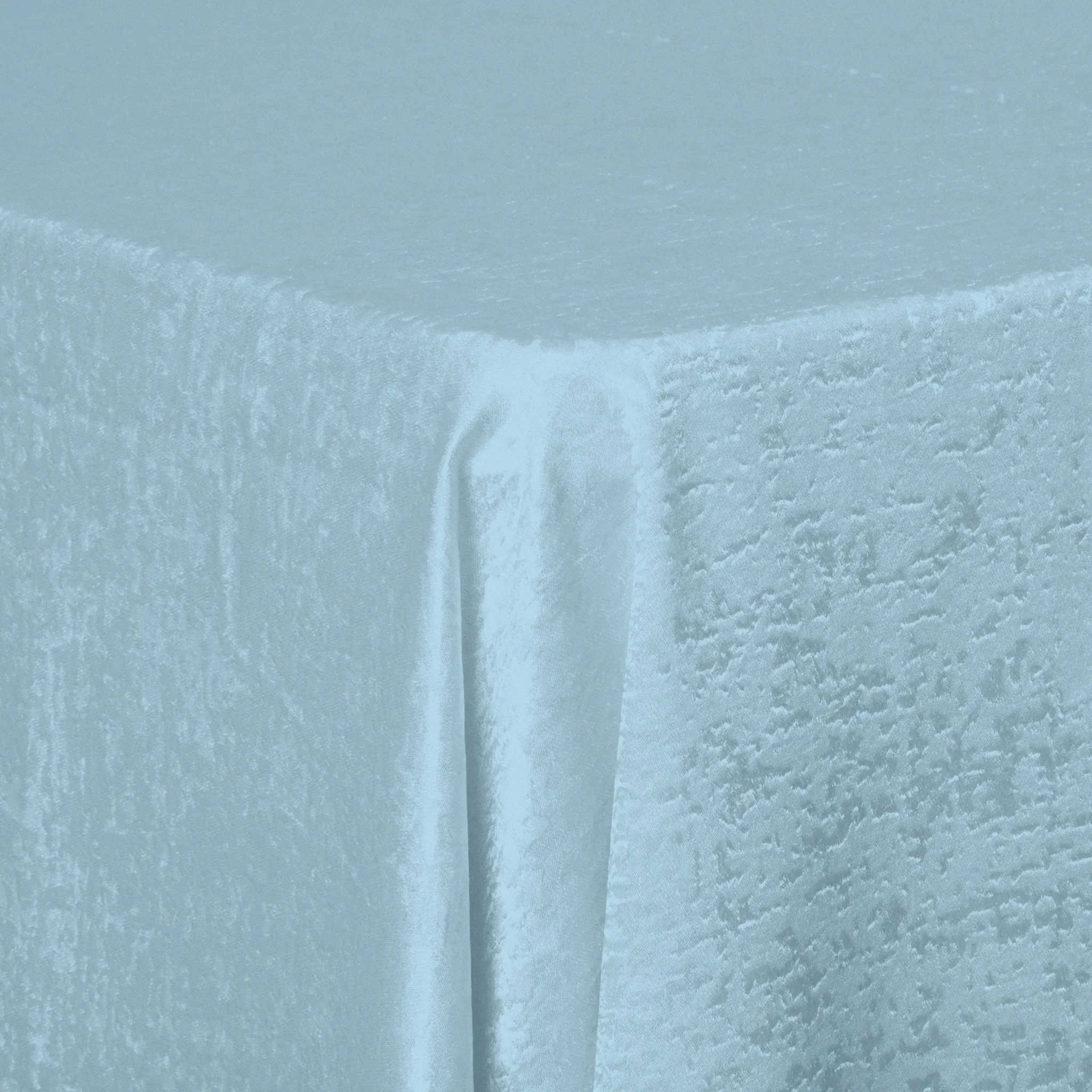 Crinkle Shimmer 90"x156" Rectangular Tablecloth - Baby Blue - Image 3