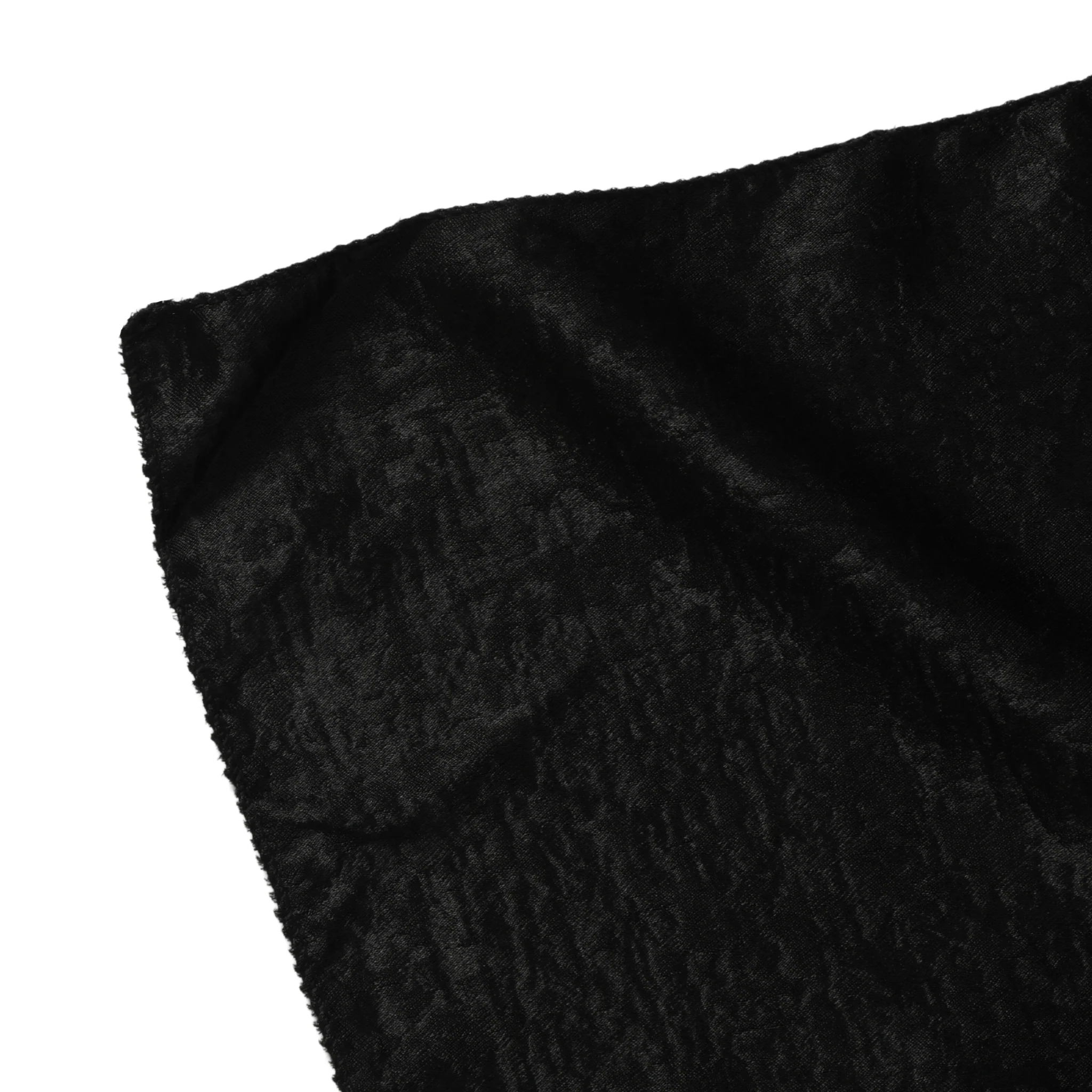 Crinkle Shimmer 90"x156" Rectangular Tablecloth - Black - Image 3