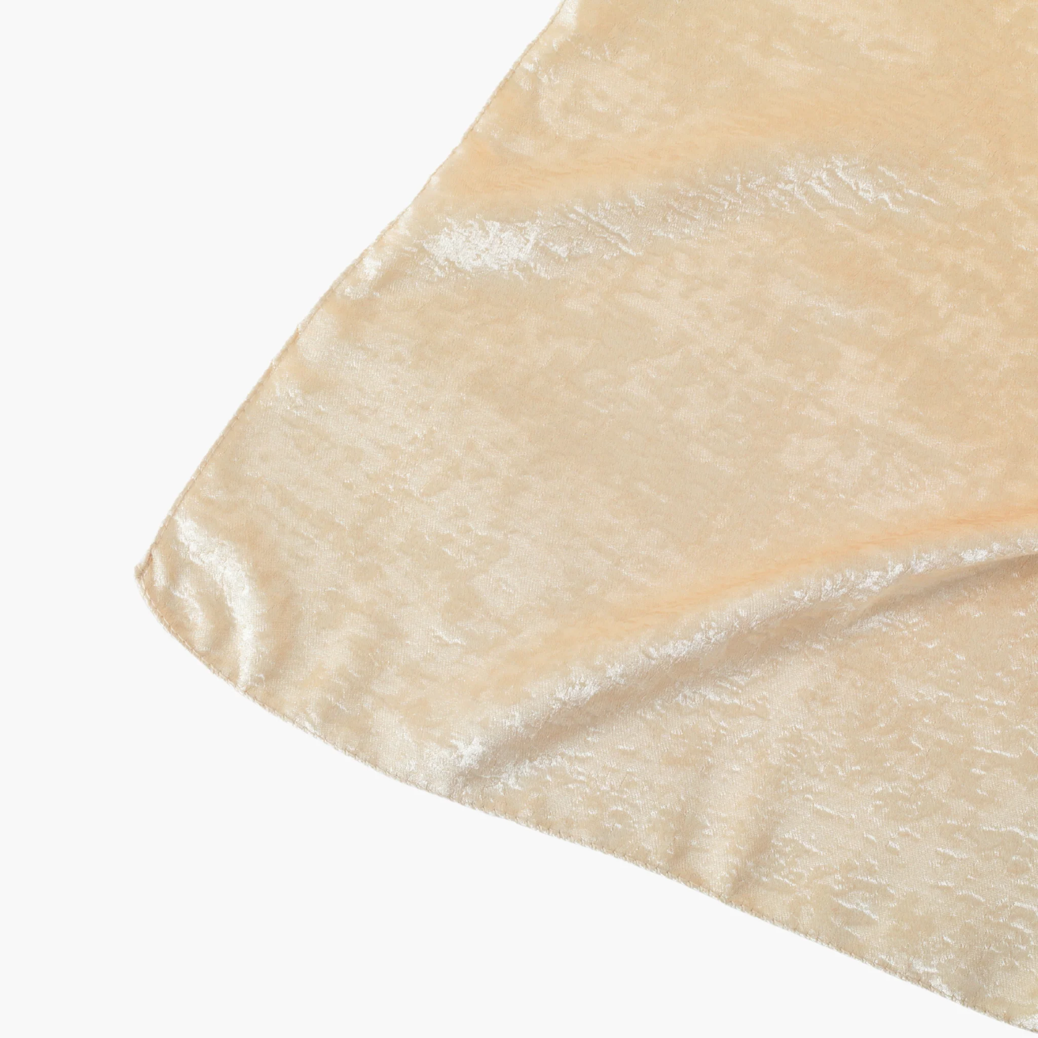 Crinkle Shimmer 90"x156" Rectangular Tablecloth - Champagne - Image 3