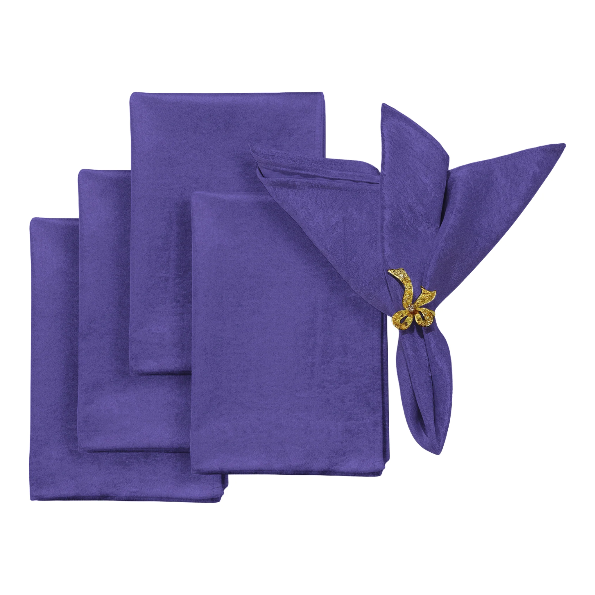 5 pcs/pk Crinkle Shimmer Napkin 20"x20" - Purple