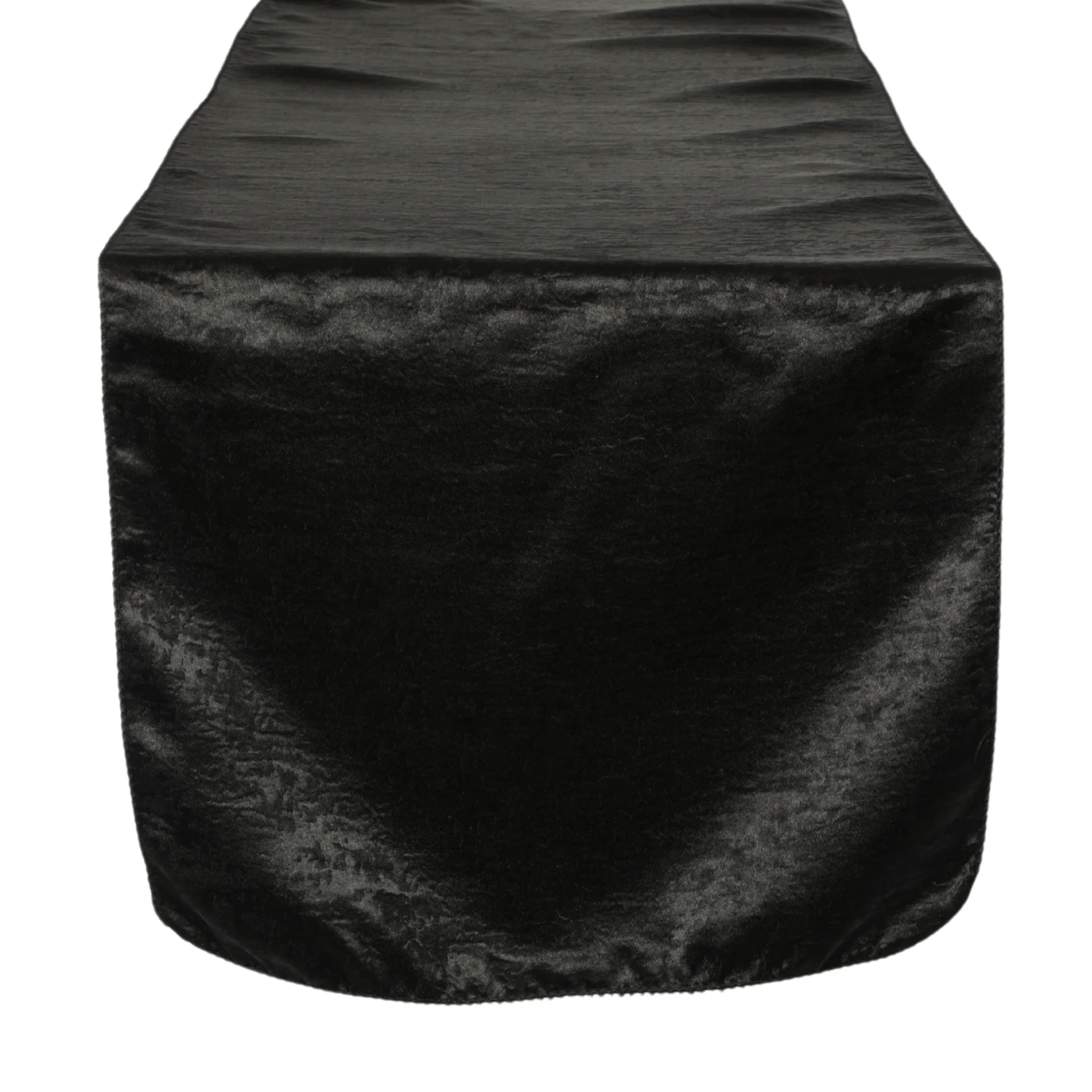 Crinkle Shimmer Table Runner - Black - Image 4