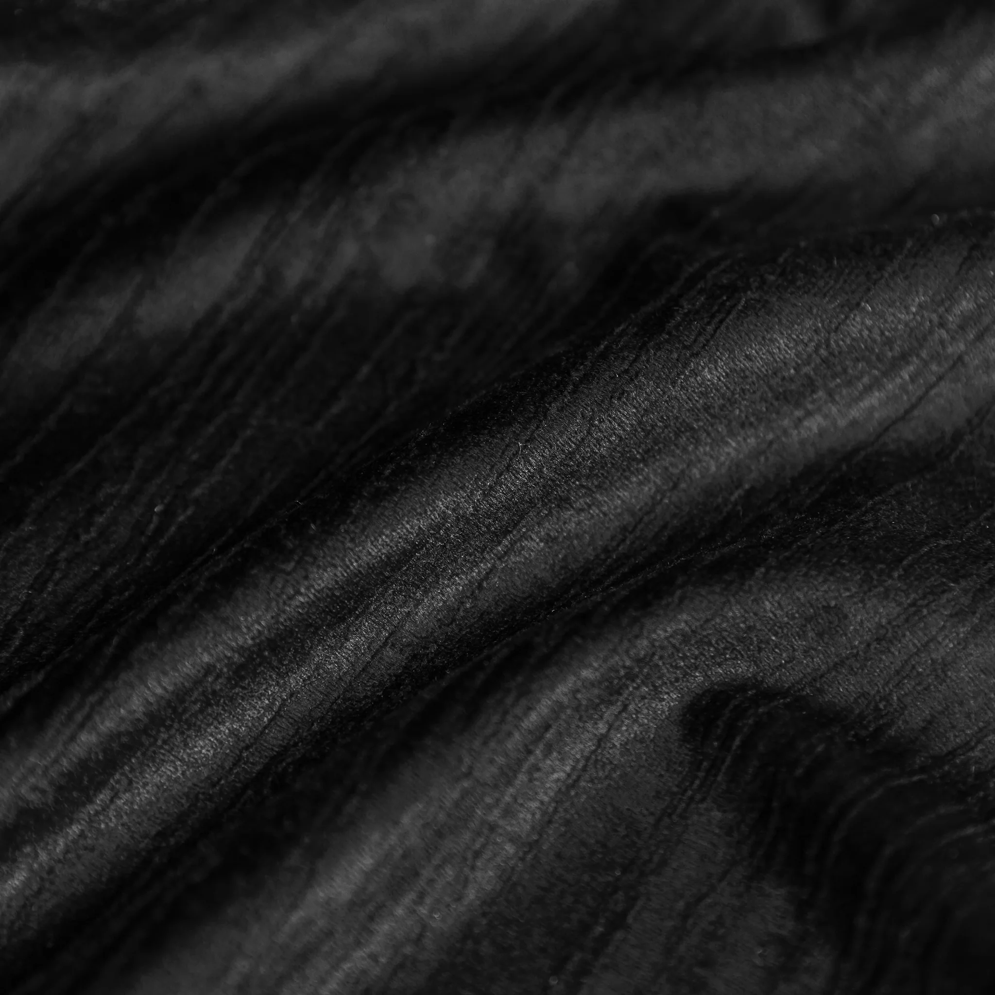 Crinkle Velvet 120" Round Tablecloth - Black - Image 3