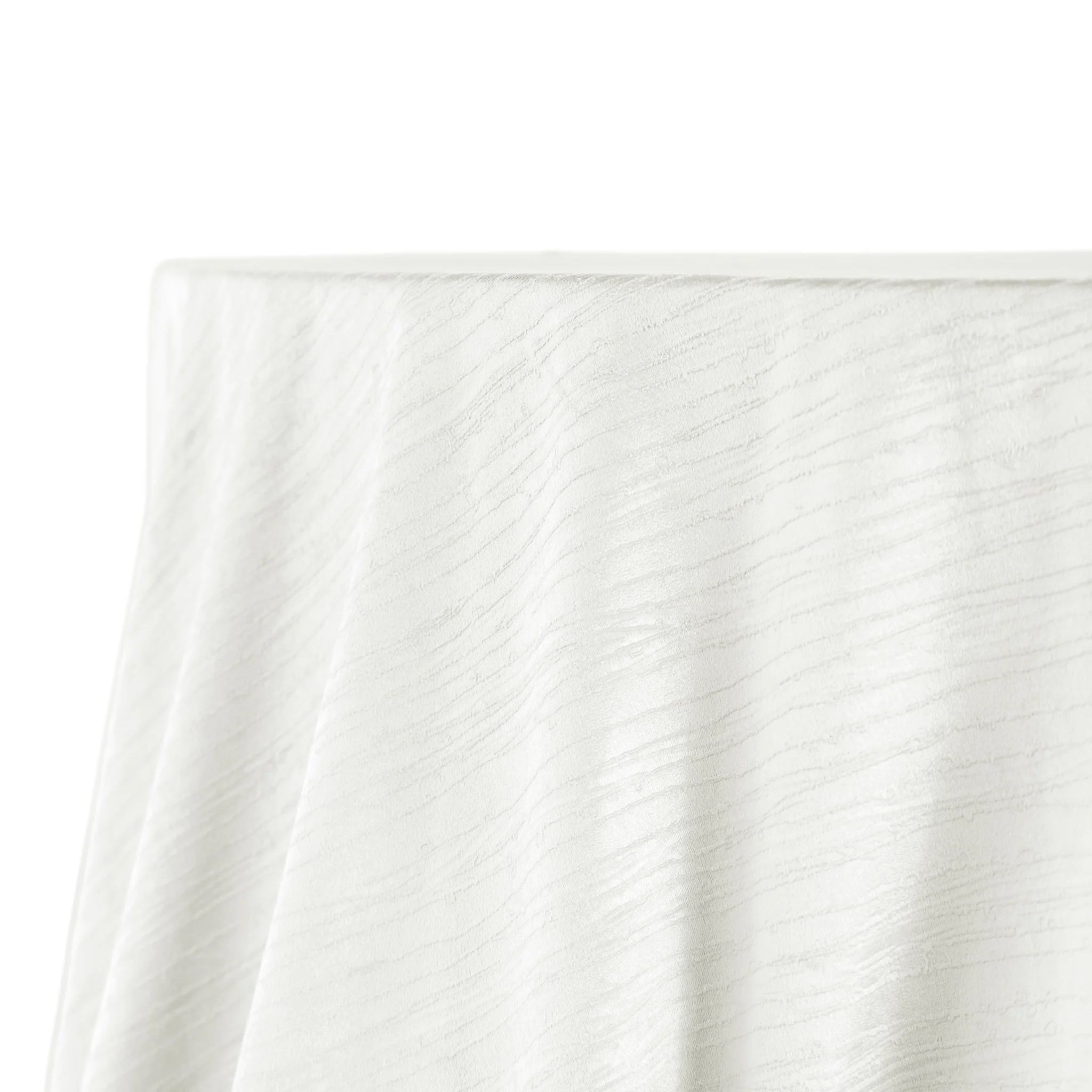 Crinkle Velvet 120" Round Tablecloth - Ivory - Image 4