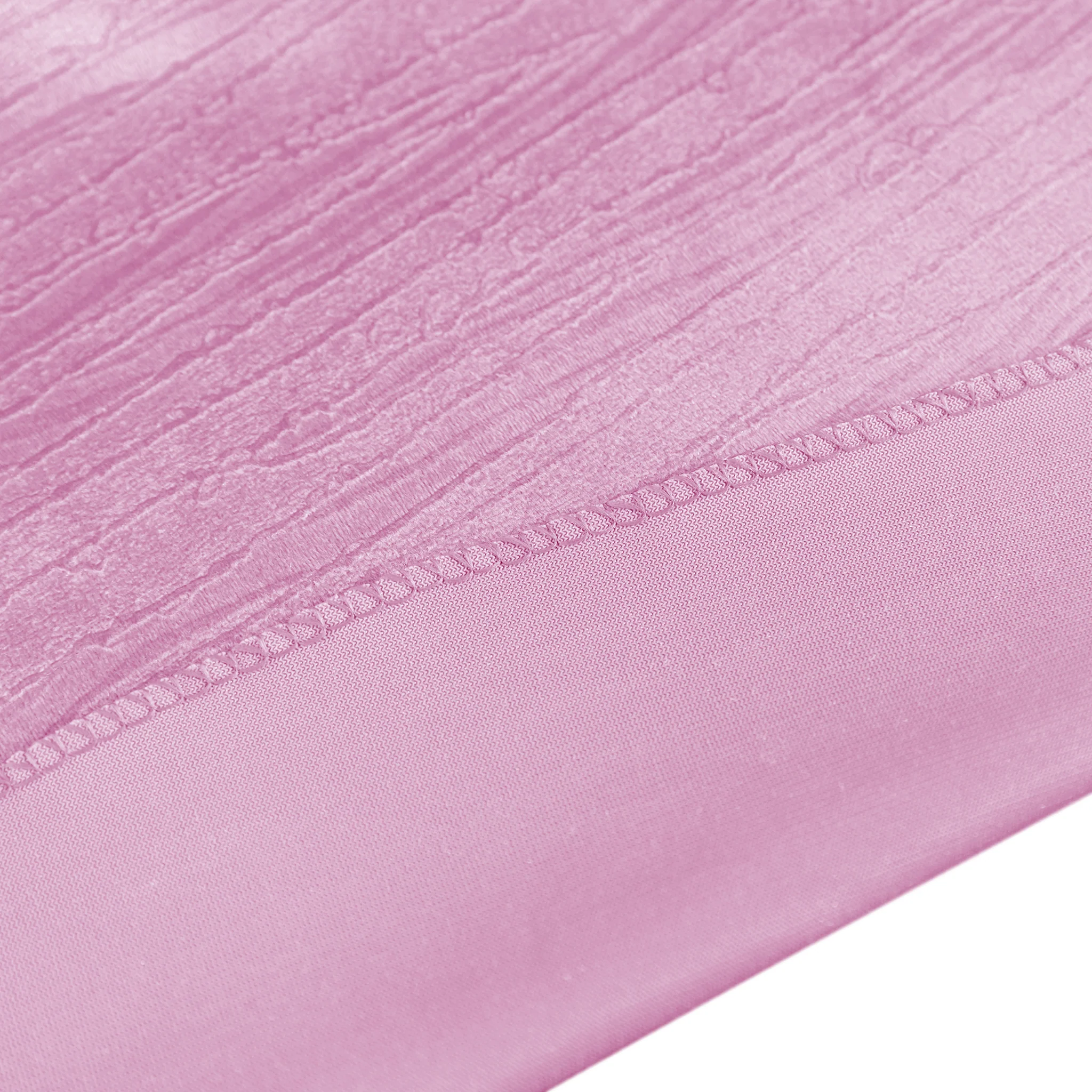 Crinkle Velvet 120" Round Tablecloth - Pink - Image 4