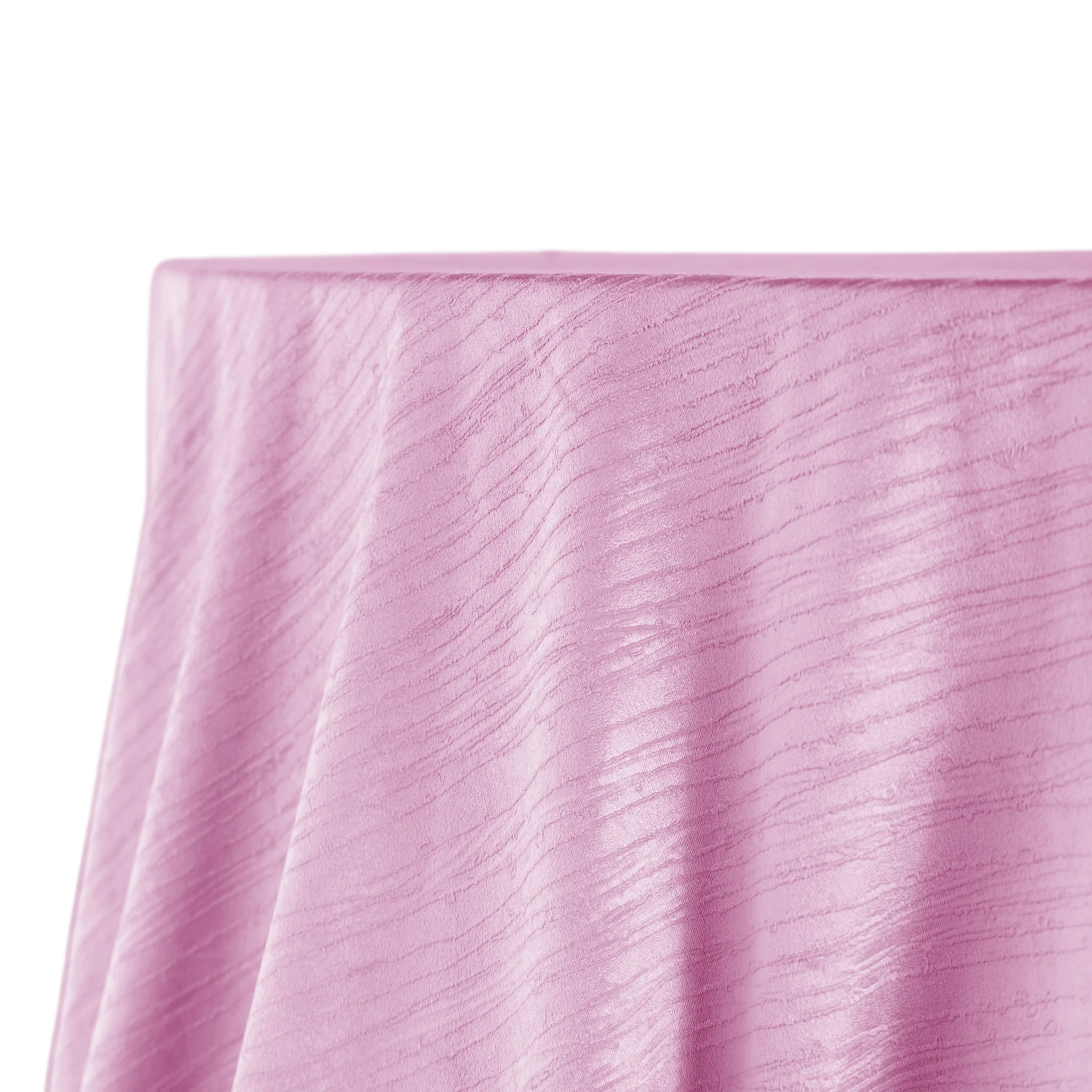 Crinkle Velvet 120" Round Tablecloth - Pink - Image 6