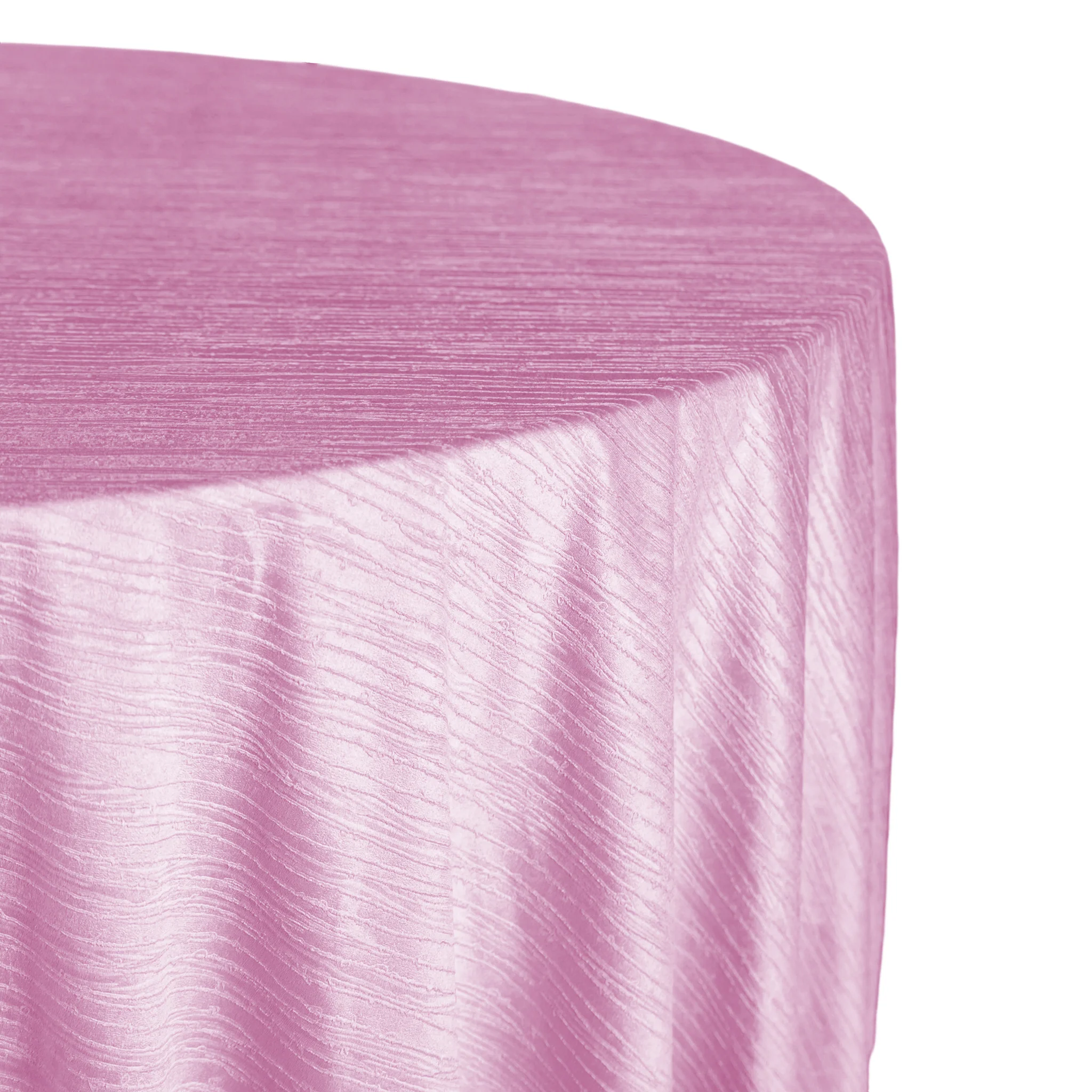 Crinkle Velvet 132" Round Tablecloth - Pink - Image 2
