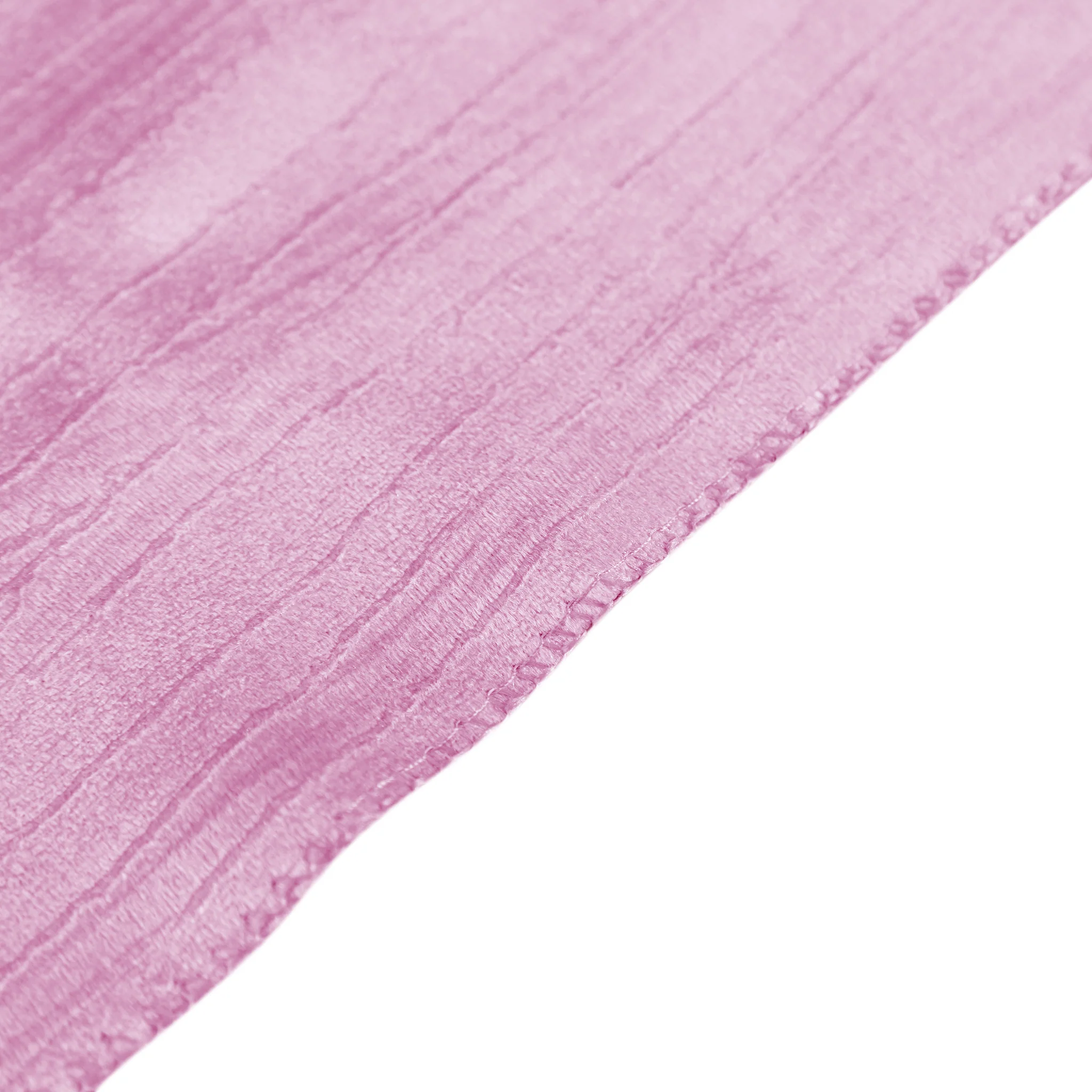 Crinkle Velvet 132" Round Tablecloth - Pink - Image 4